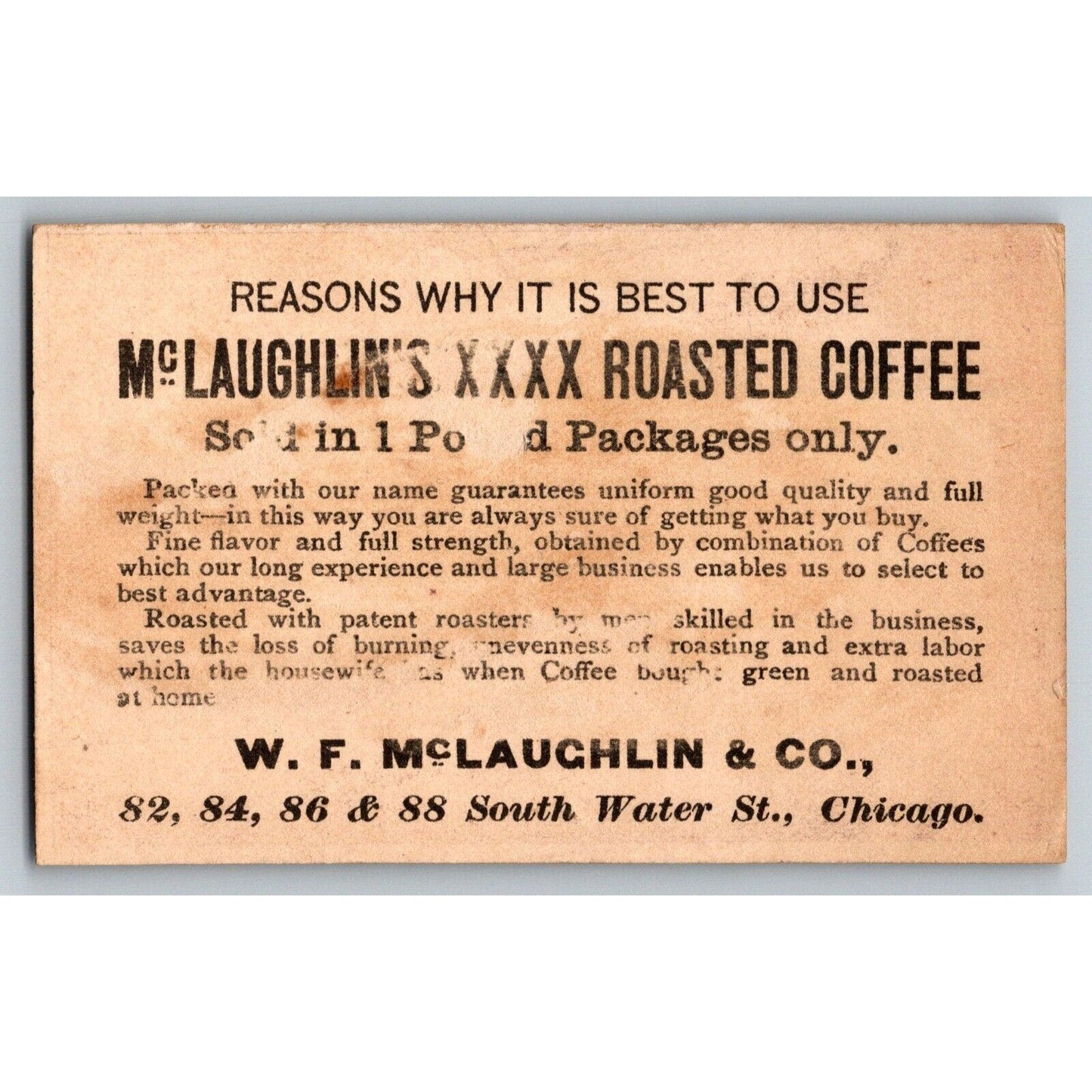 Happy Boy with Naughty Dog - Victorian Trade Card McLaughlin's Roasted Coffee