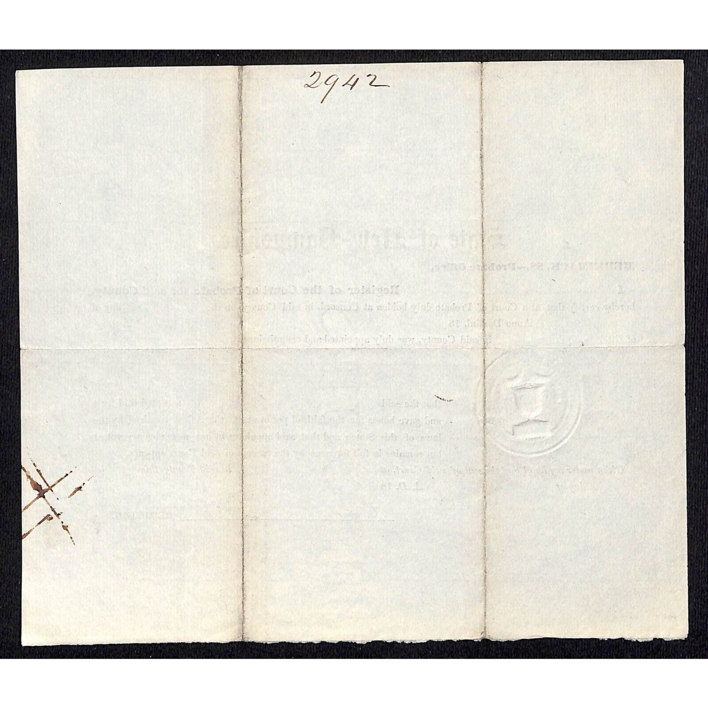 1849 State of New Hampshire Concord Probate / Will Abigail Sanborn Document