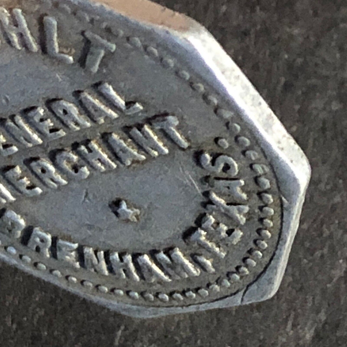 H.F. Holt Brenham, TX General Merchant G/F 5c Octagon Aluminum Token - 22.3mm