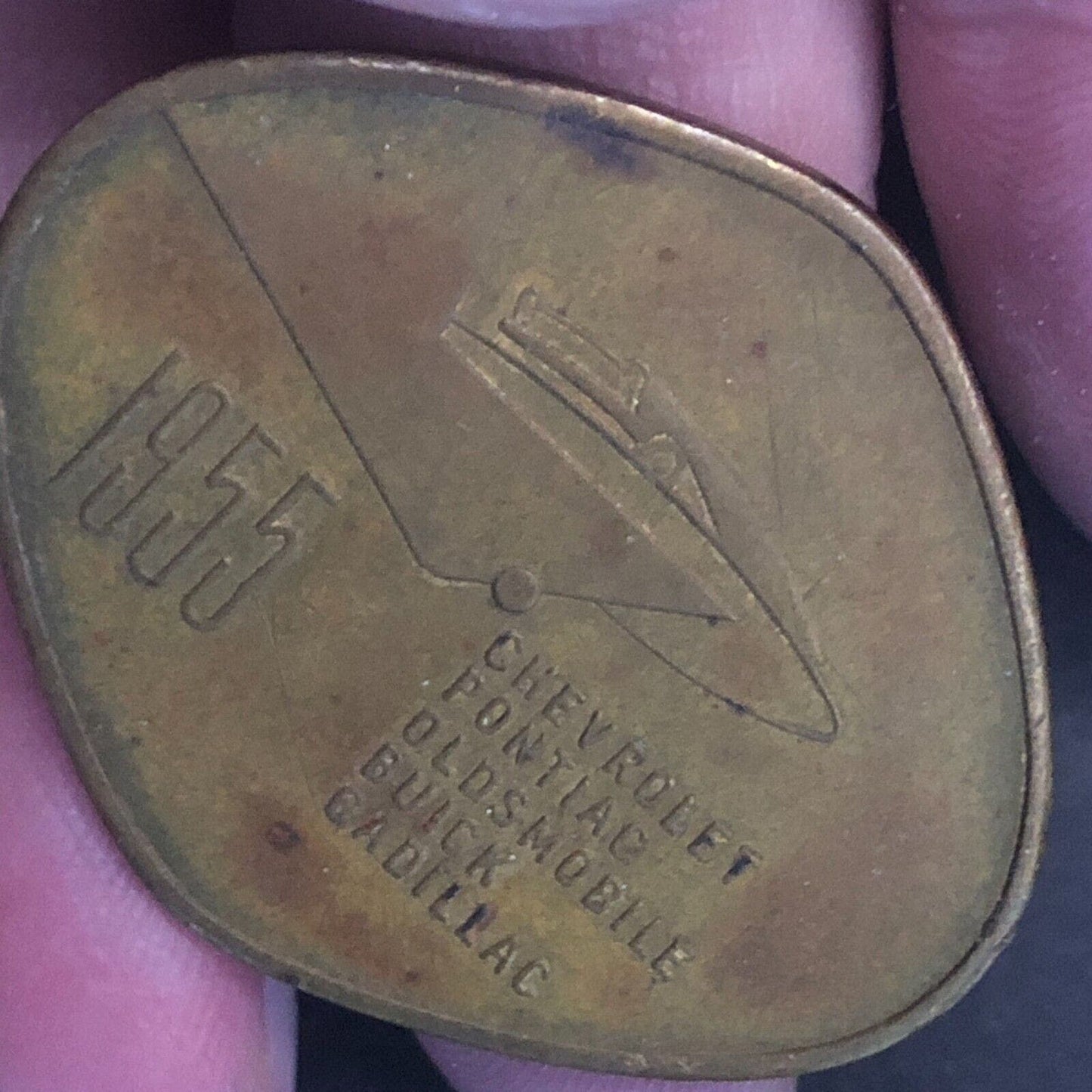 GM General Motors 1955 Motorama Spinner Brass Token 35mm