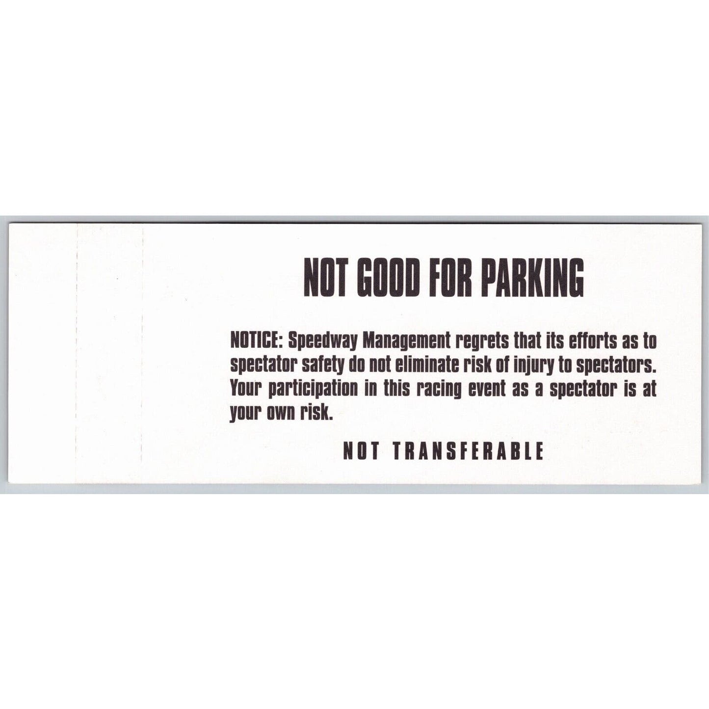 2001 Indy 500 Qualification Day Gasoline Alley Unused Ticket Indianapolis #103