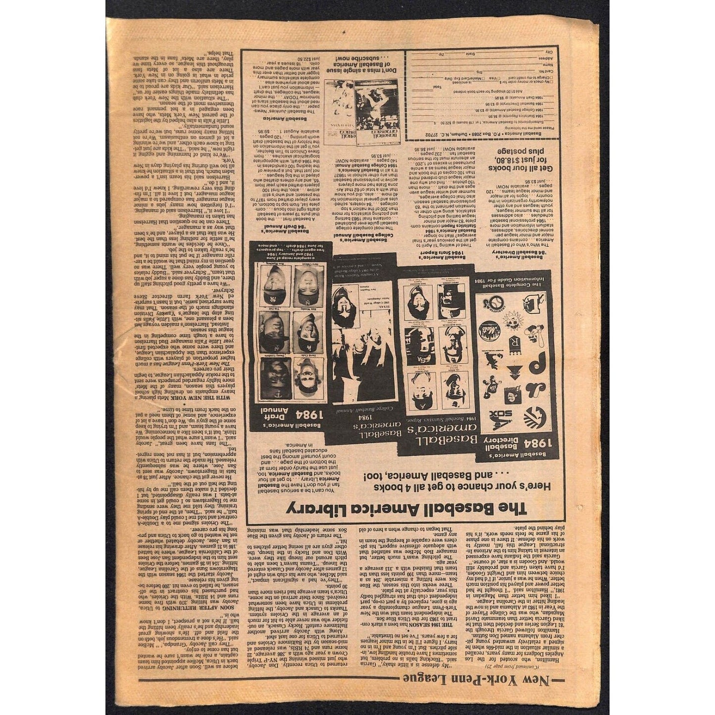 Baseball America 10/15 1985 "Japanese Connection" 32pp VGC