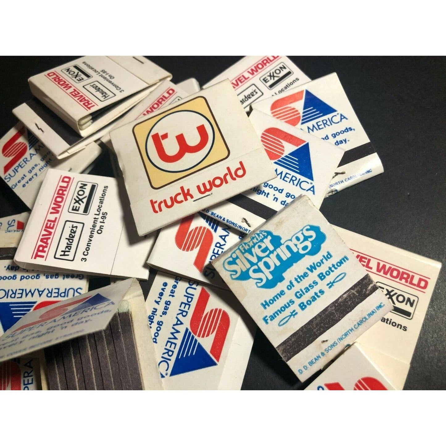 Group of 23 80's-90's Mostly "Service America" Rest Stop Truck Full Matchbooks