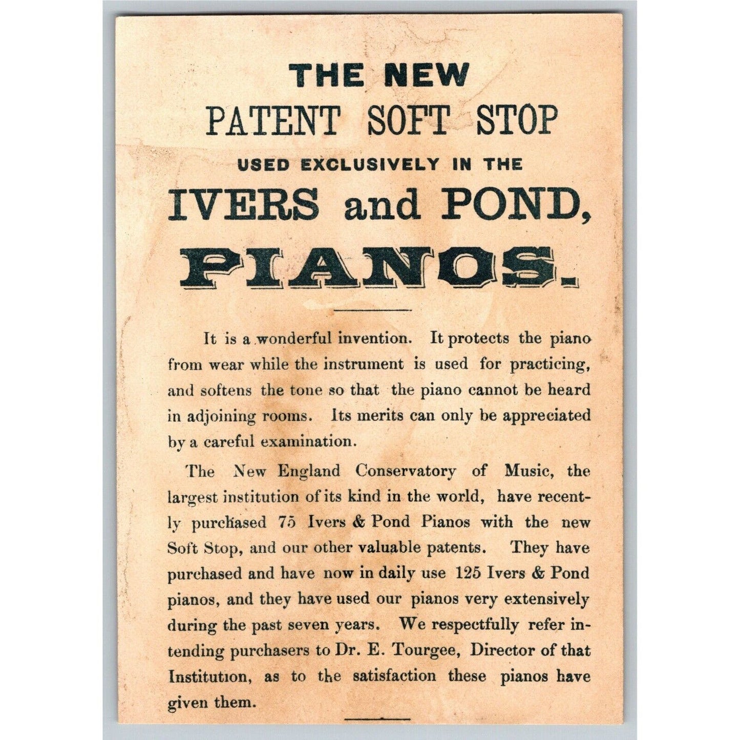 Ivers and Pond Soft Top Pianos Victorian Trade Card - Girl Winter Fur Hand Muffs