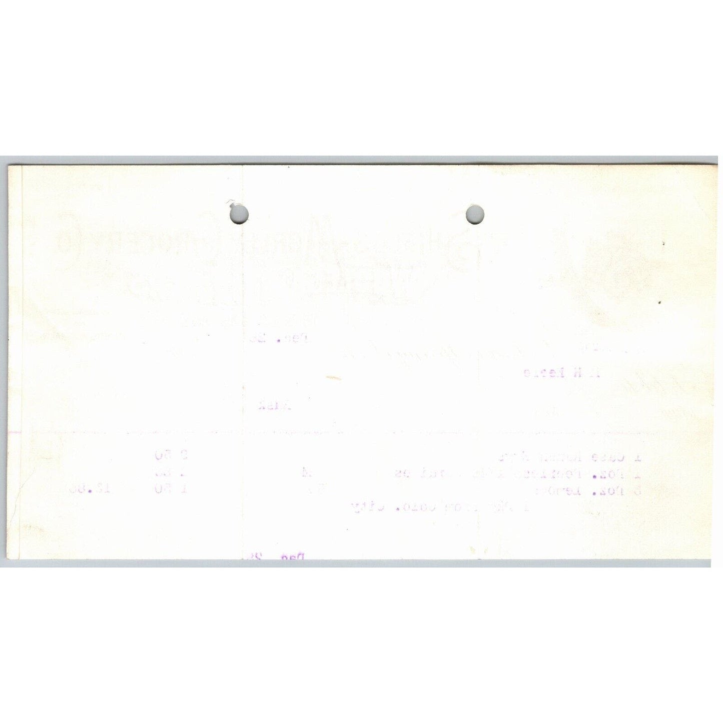 c1895 Shields-Morley Grocery Co. Colorado Springs Letterhead M.H. Keefe Lemons