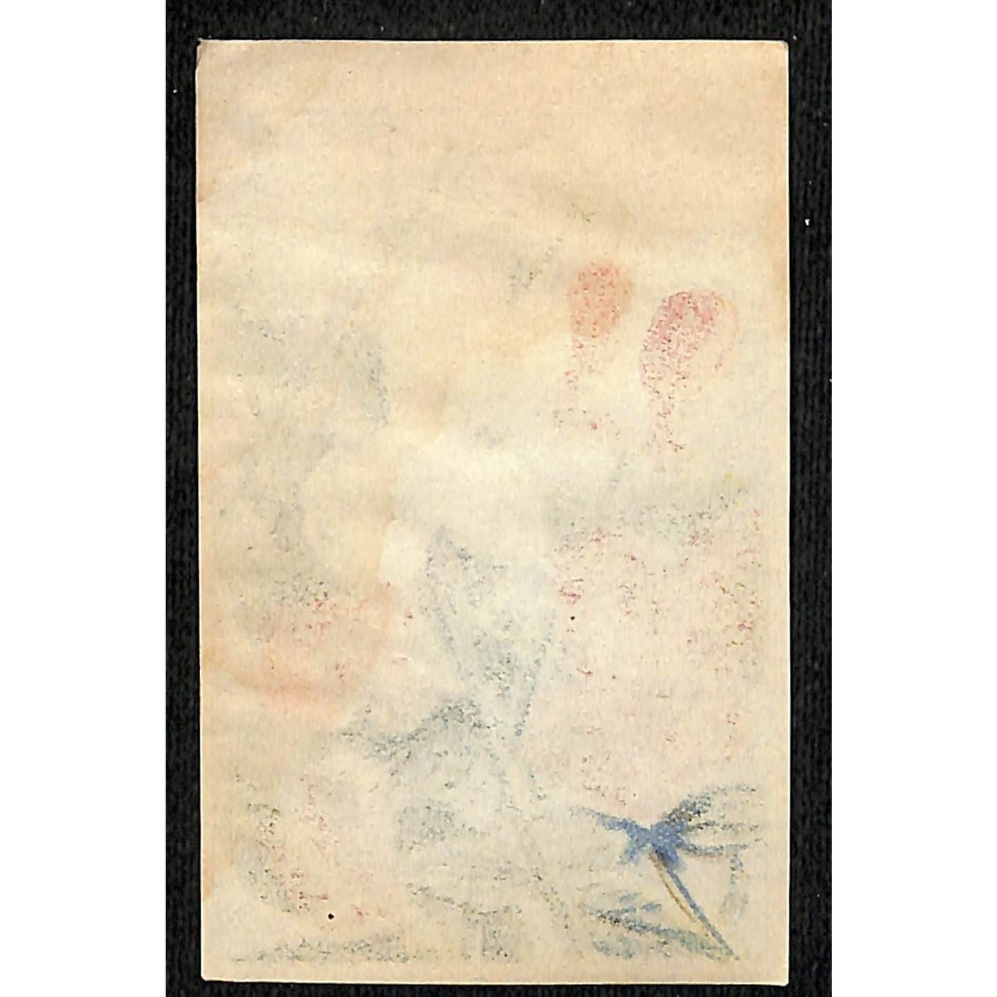 Haricot À Fleurs Varié French Paper Flower Seed Label Unused c1900-1920