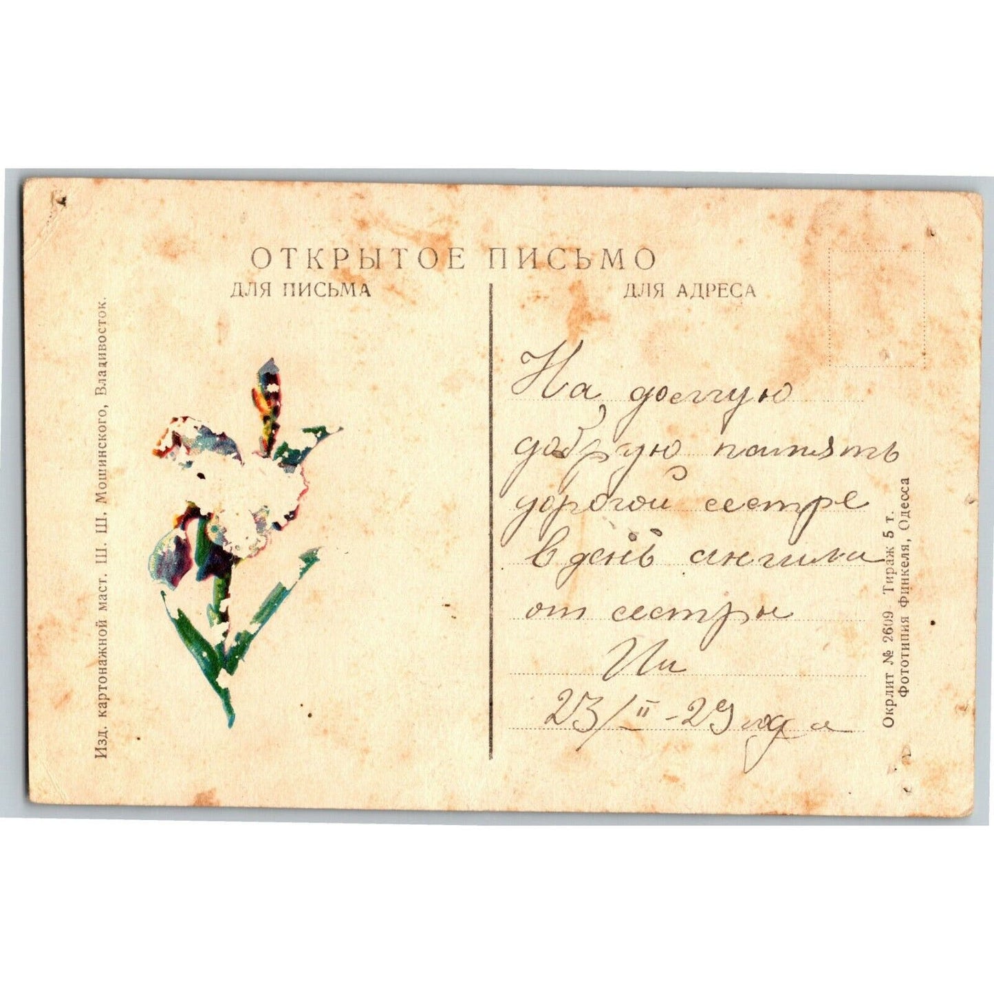 c1912 Vintage Russian Theatre / Stage / Film Actress Postcard (4244)