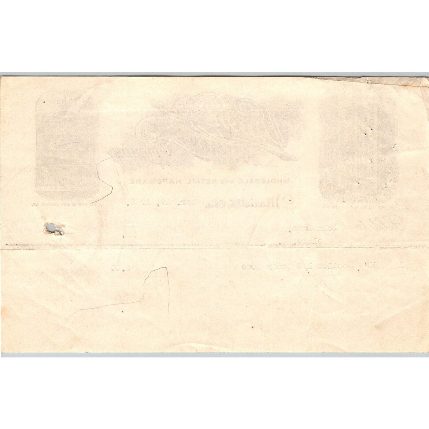 Marietta, OH Union Hardware Company 1922 Billhead