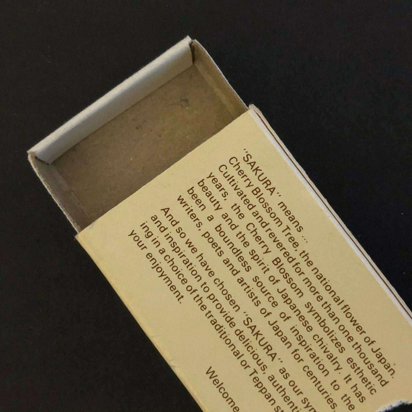 c1980's Wooden Matchboxes / Matchbooks "Sakura" Restaurant Westport, CONN