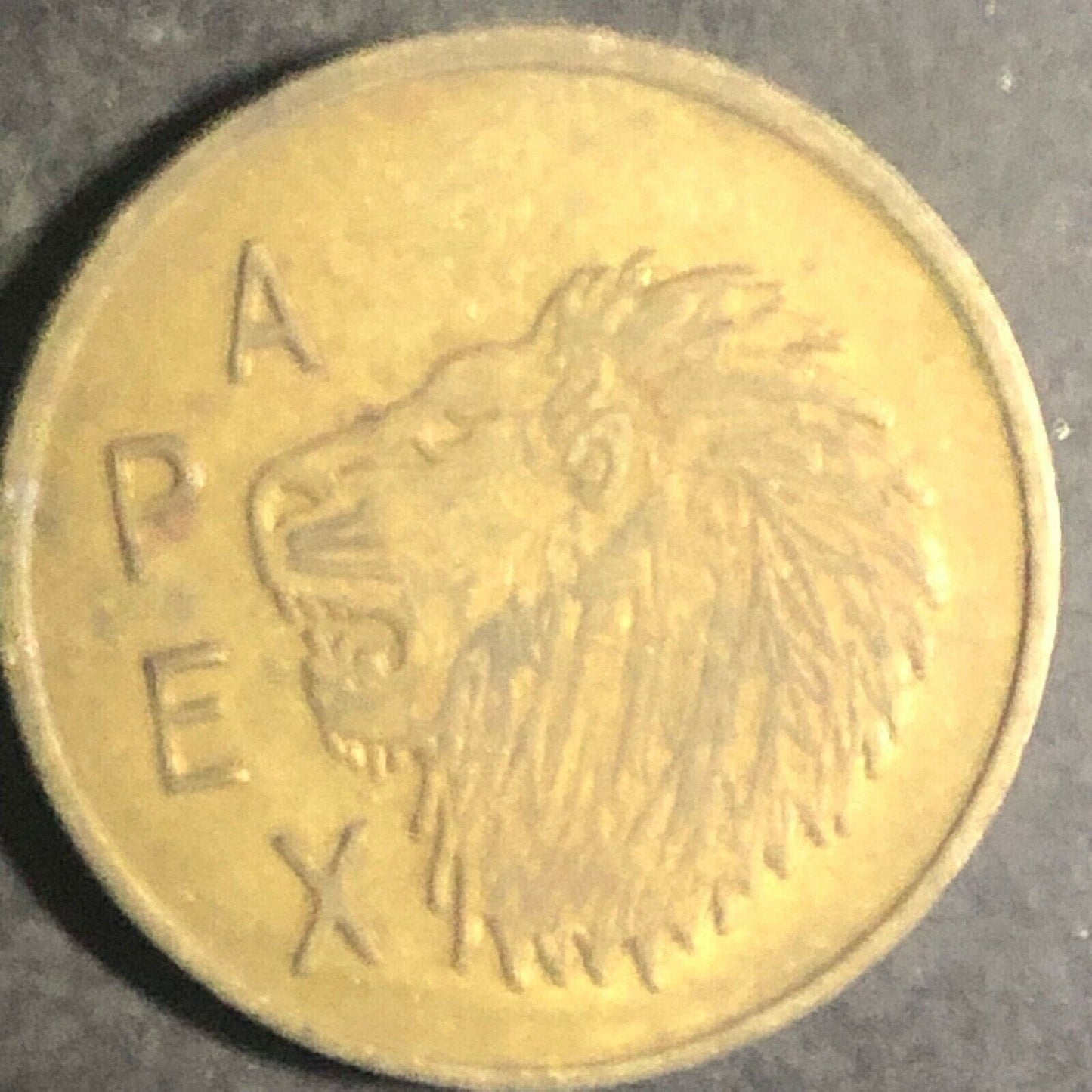 Vintage 21mm Brass "Apex Lion" Token (Minneapolis, MN)