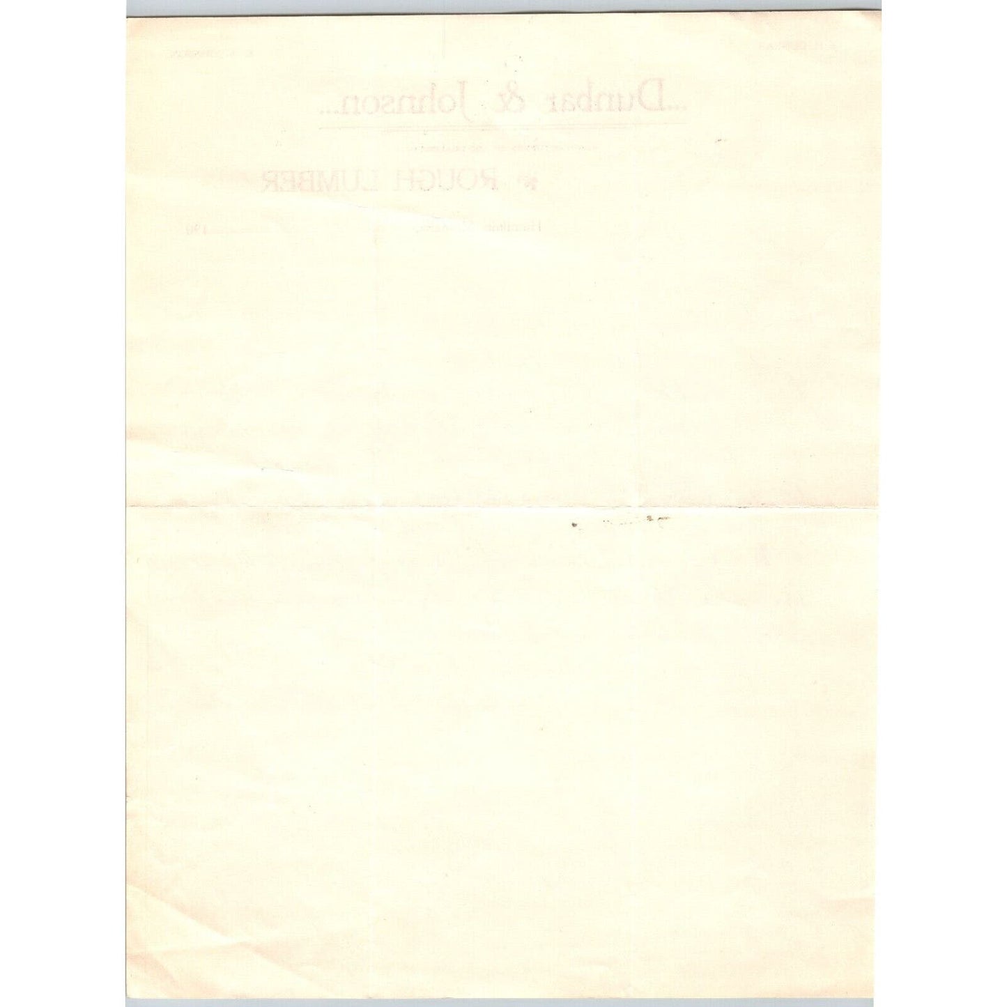 Hamilton, MT Dunbar & Johnson Rough Lumber 1906 Letterhead re: Invoices