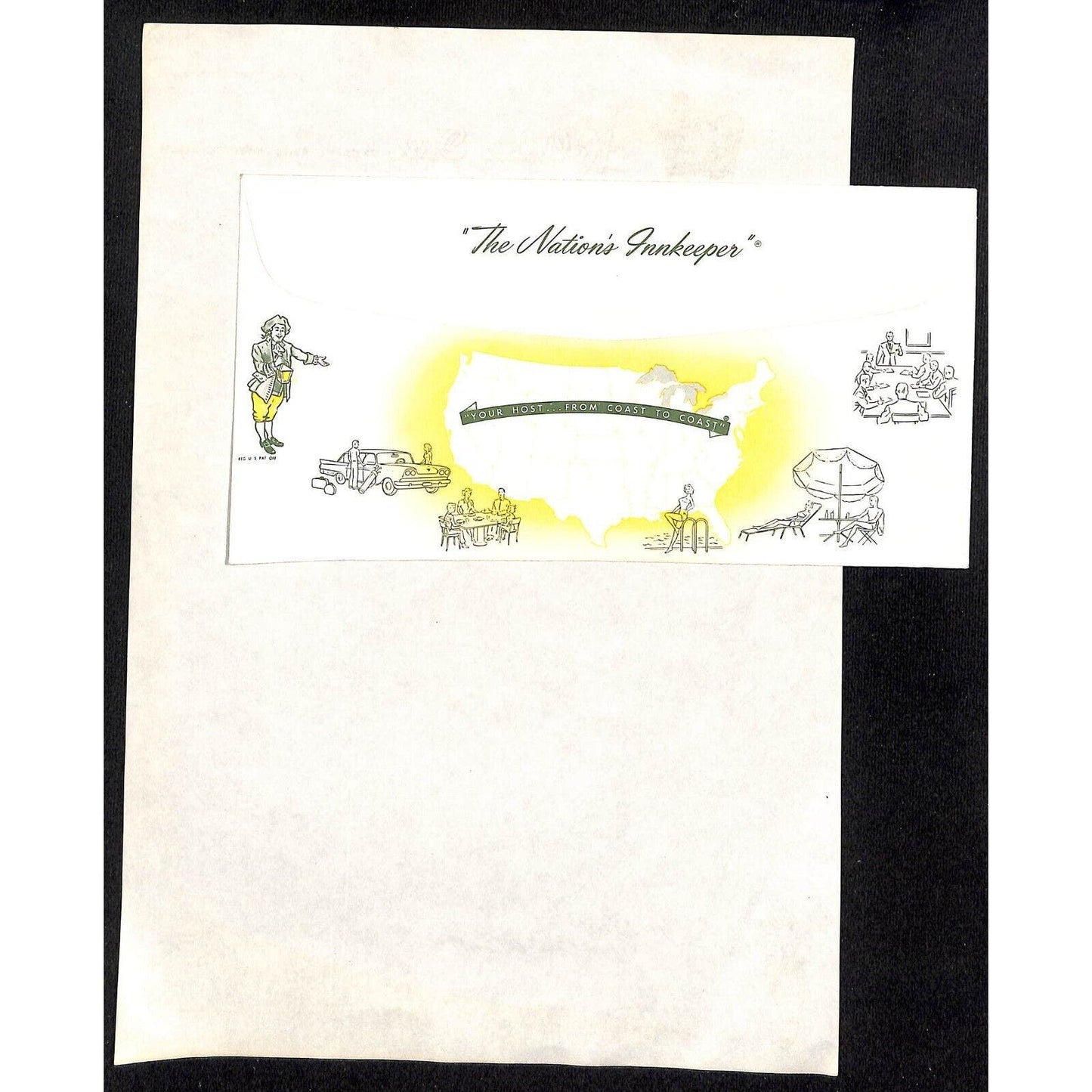 Holiday Inn Cape Charles - Kiptopeke Beach VA Stationary Sheet and Cover - c1965
