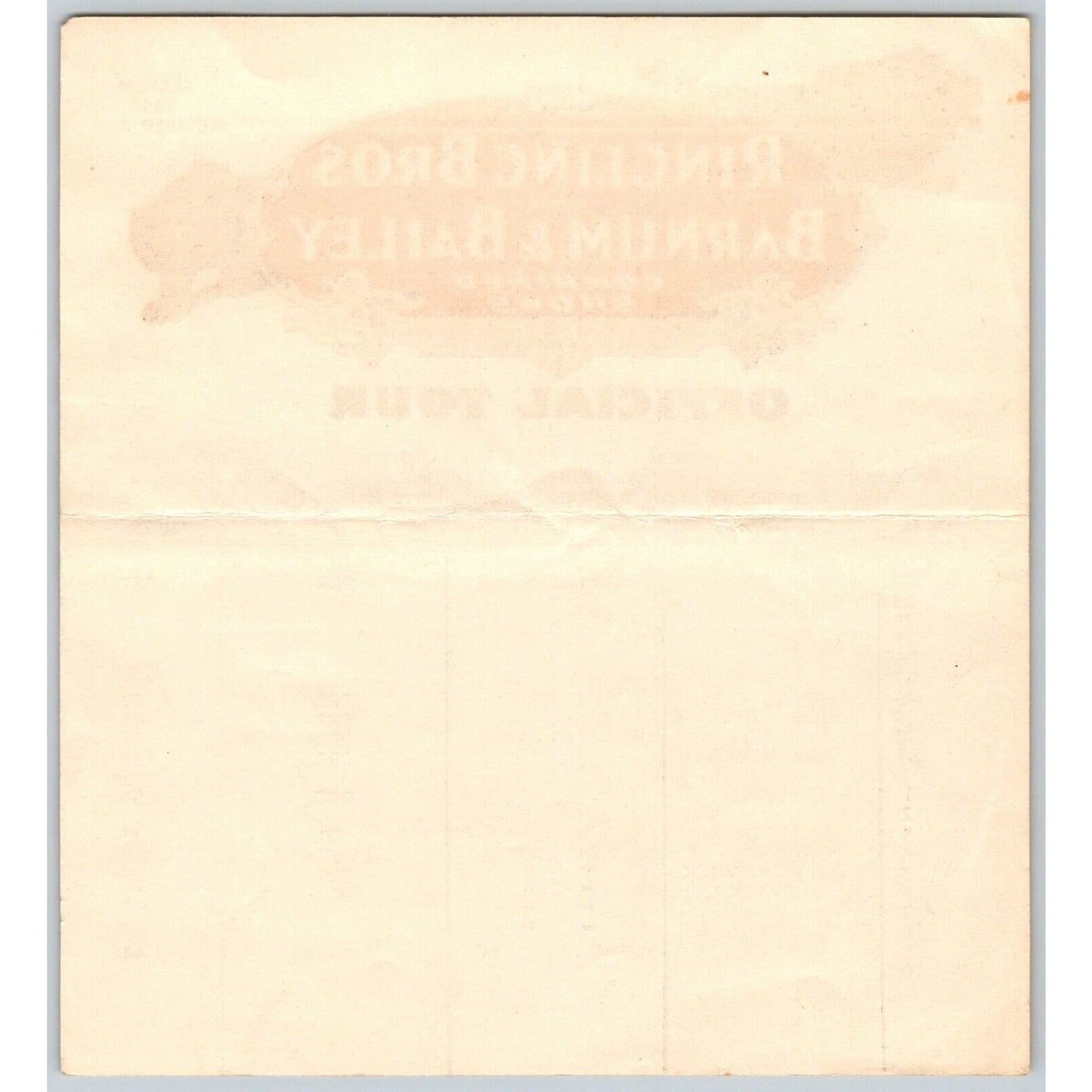 1950 Ringling Bros Barnum Bailey Circus Route Card Atlantic City Newark Westbury