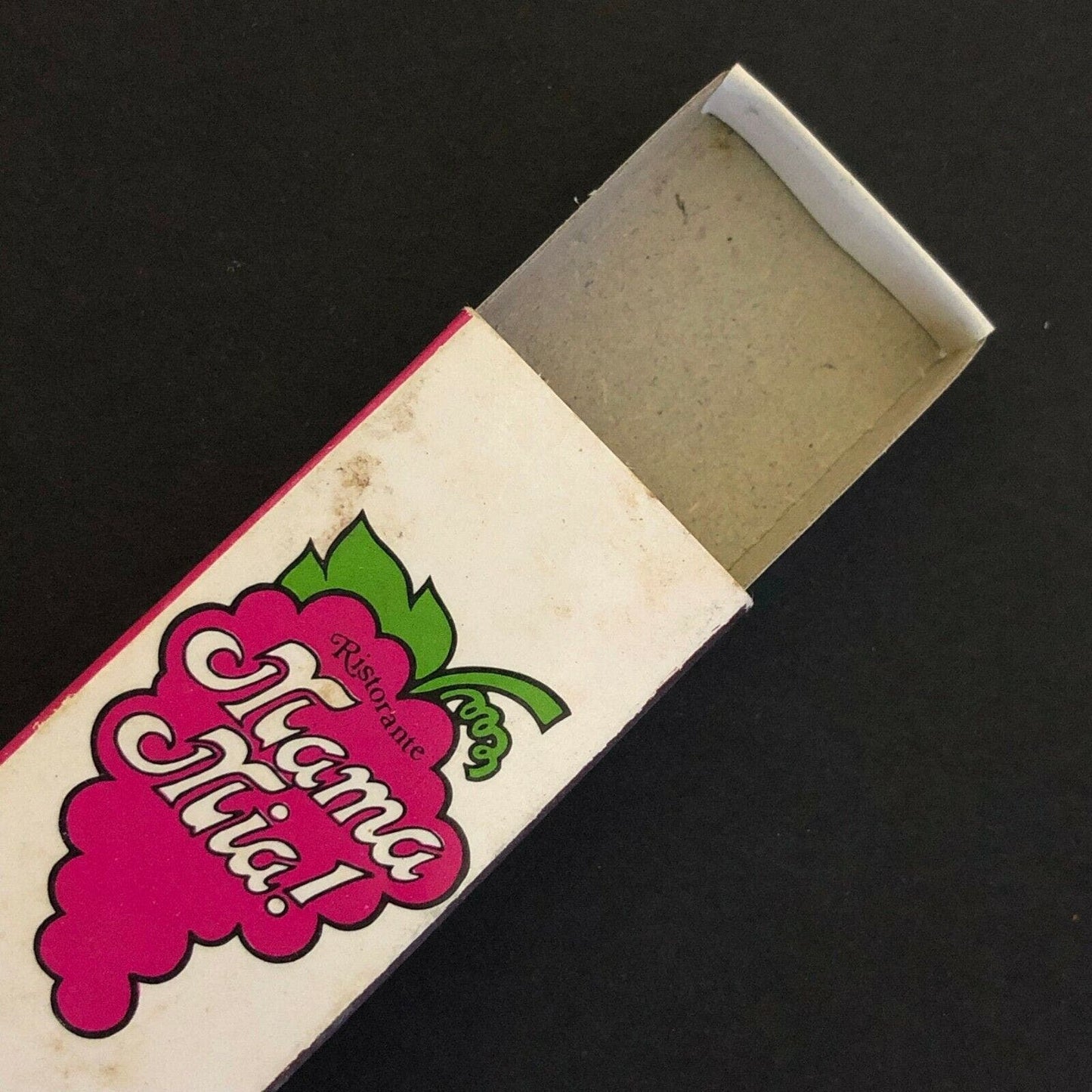 c1970's-80's Wooden Matchbox Matchbook - Mama Mia Restaurant Tampa, FL