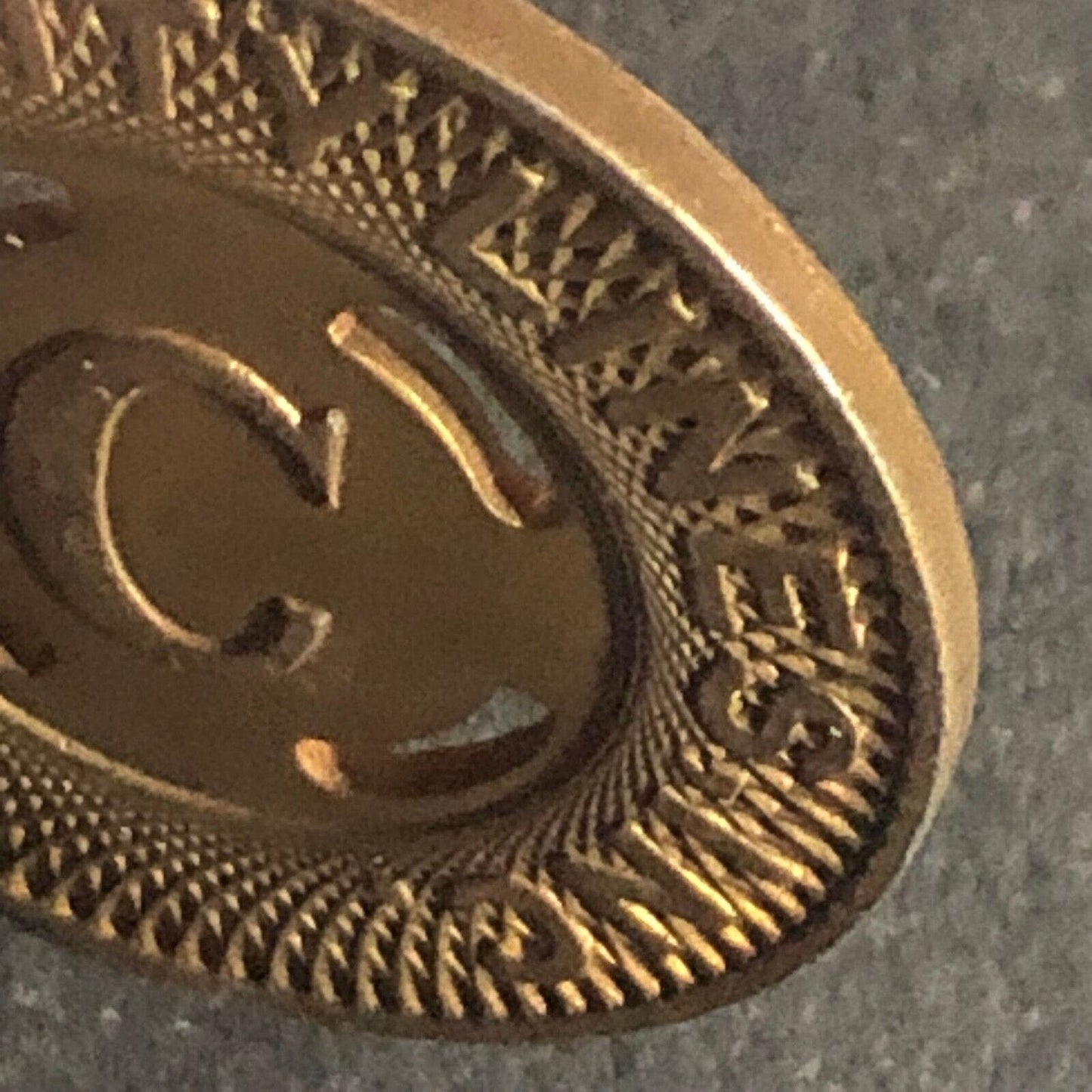 Canton City Lines Inc. "C" G/F One Fare Brass 22.79mm Transit Token