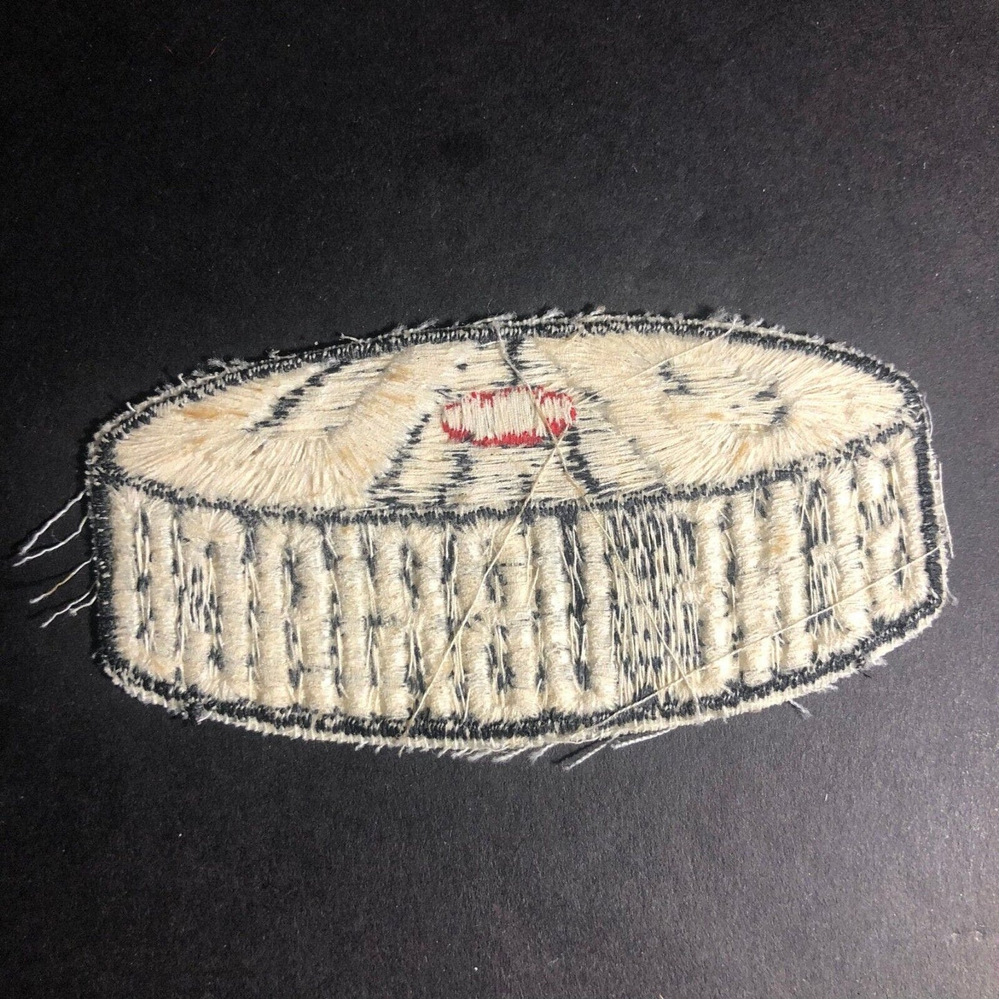 Gene Ubriaco Vintage Embroidered Patch c1960's-70's Hockey Puck