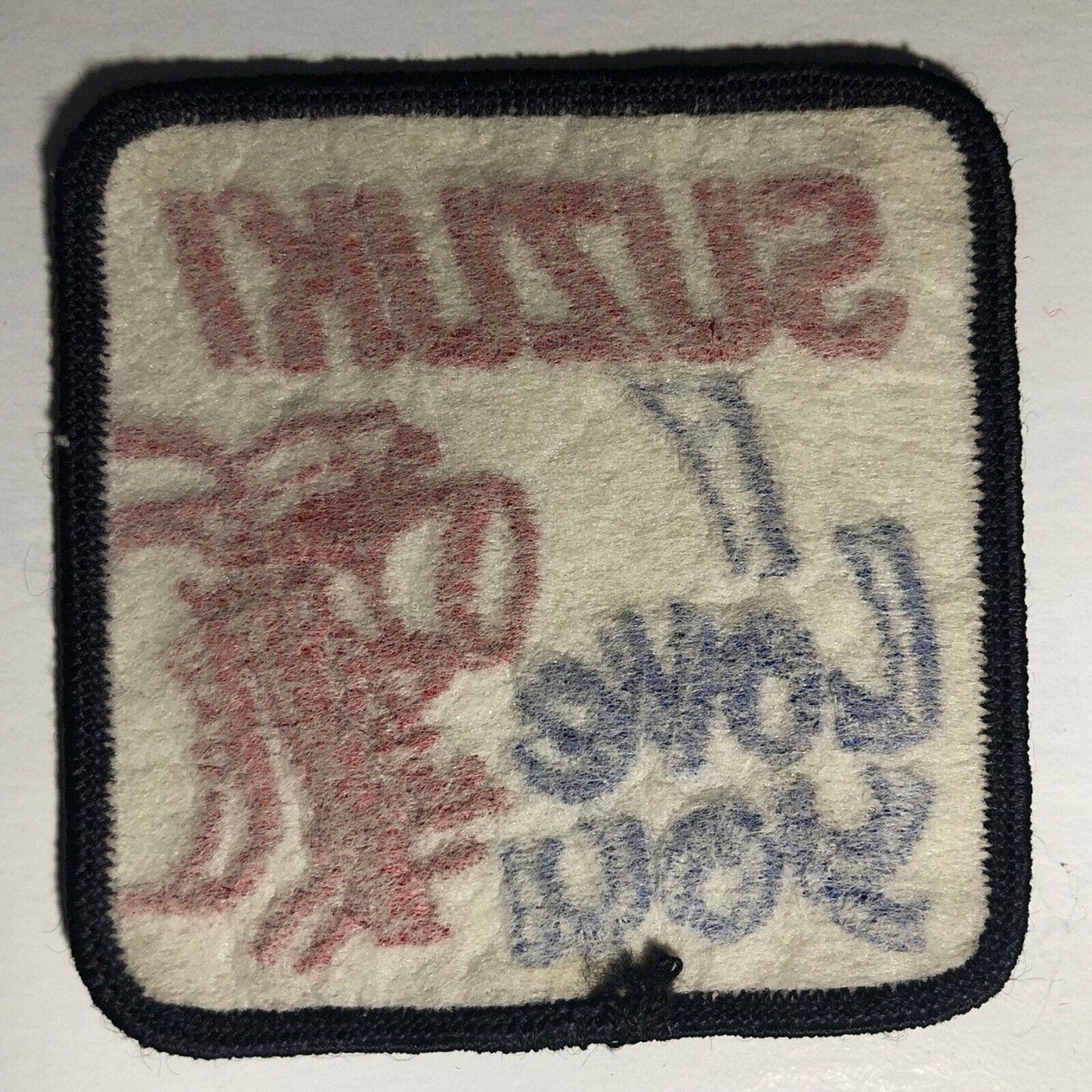 "Suzuki - I Love You" Vintage Embroidered Patch VGC c1970's - Funny Cute