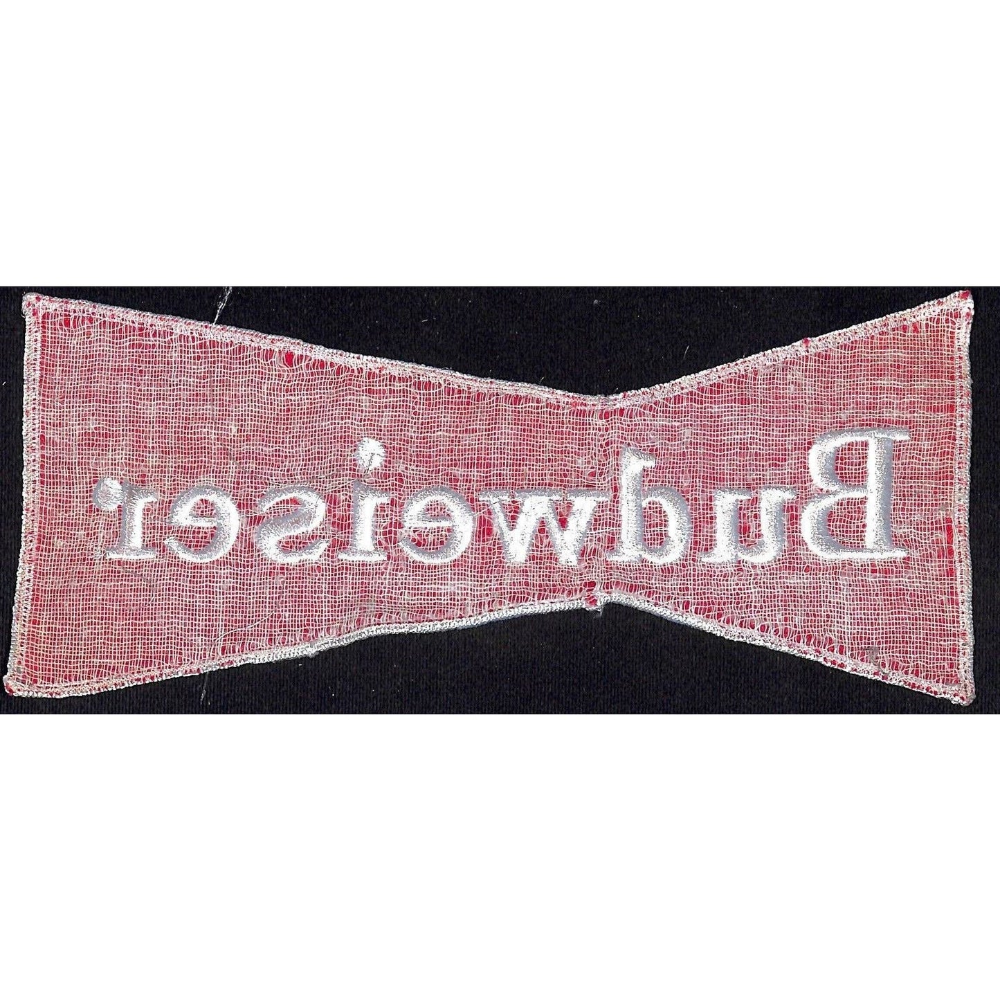 Budweiser Bowtie Embroidered Jacket / Back Patch - Large c1960's-70's VGC