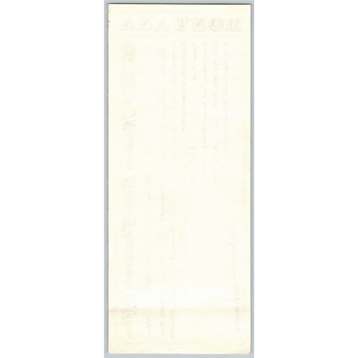 Montana State Treasurer's Office 1892 General Fund Receipt $883.30 / Billhead