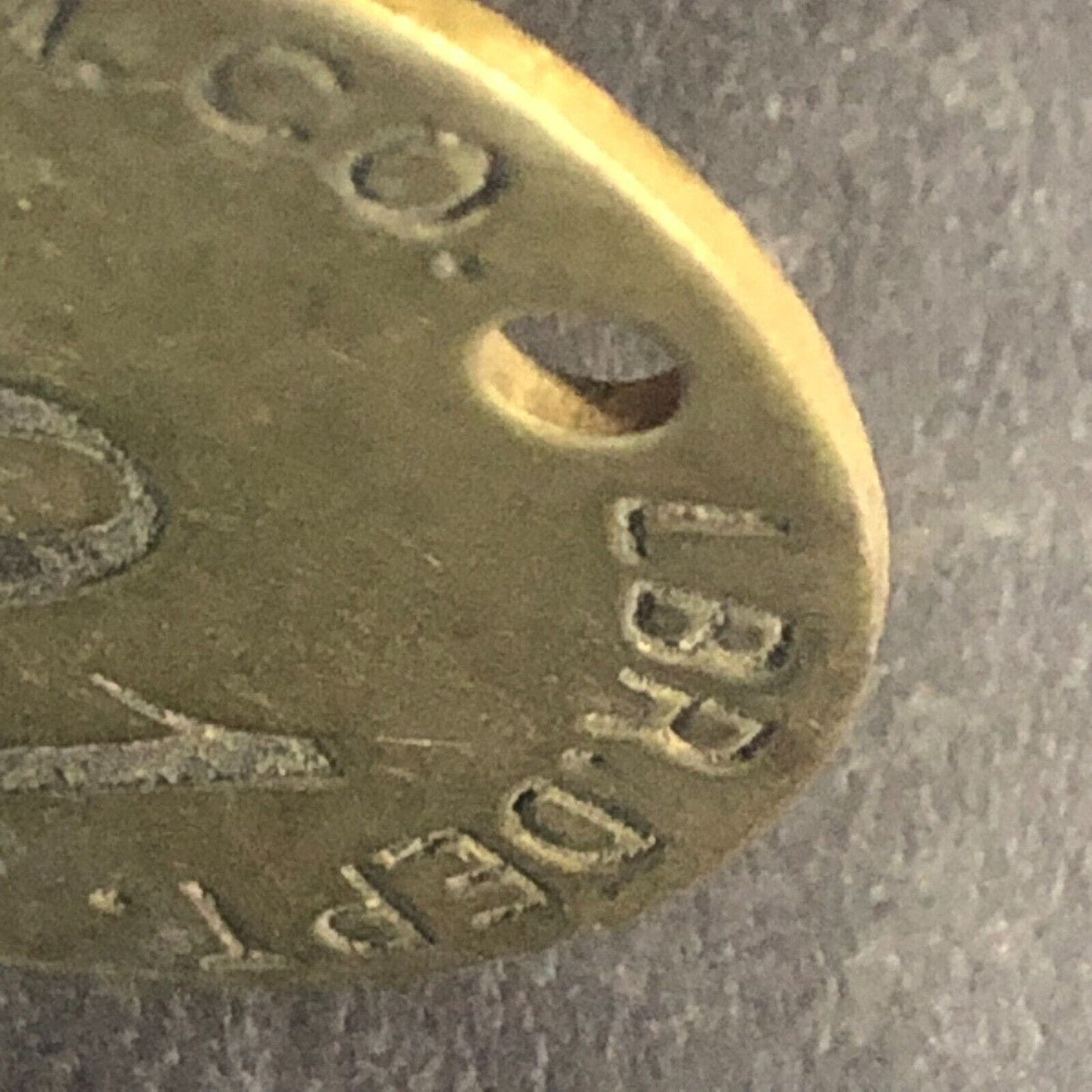 Anaconda Copper Mining Co. Bonner, MONT MT Brass Tool Check Tag #291 Scarce