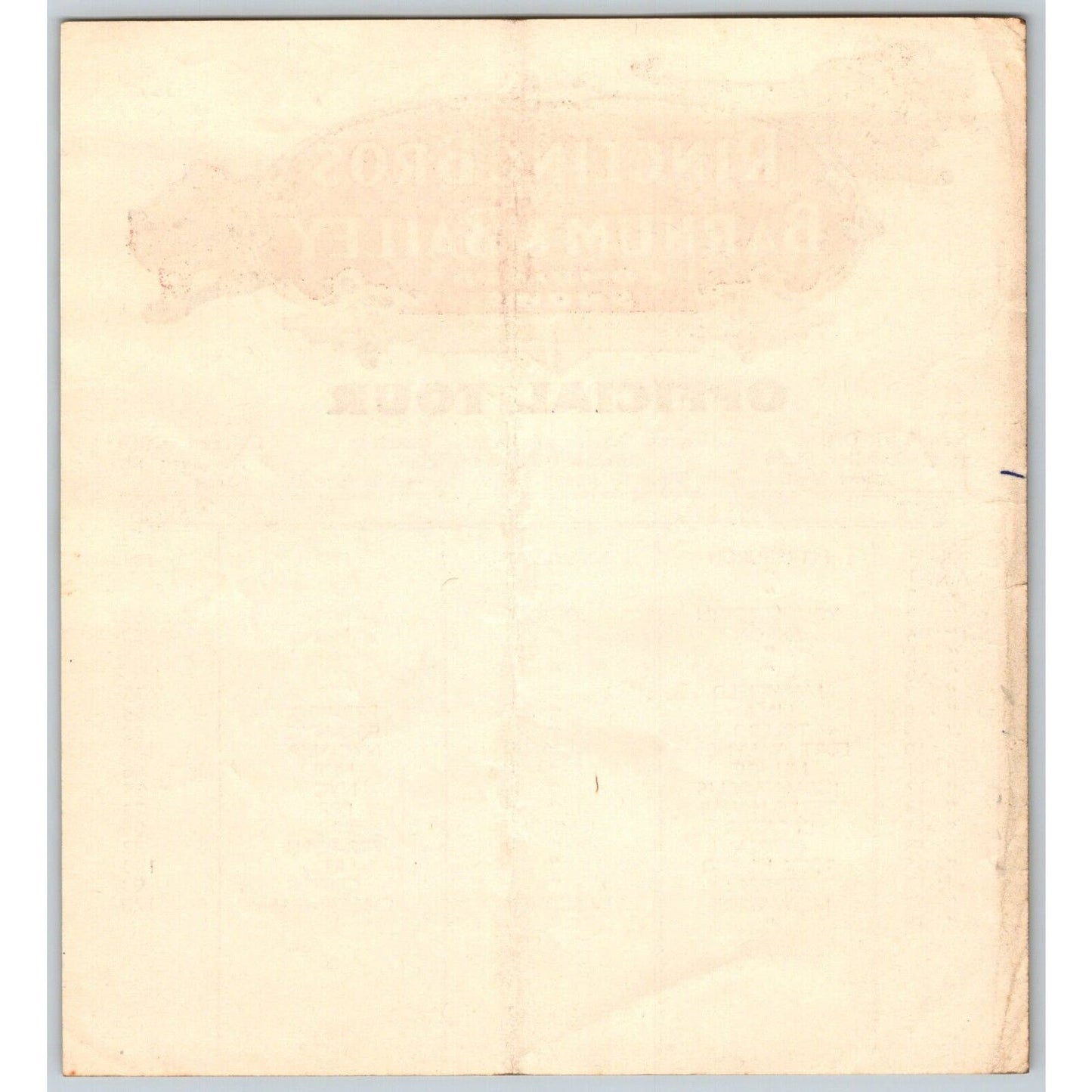 1950 Ringling Bros Barnum Bailey Circus Route Card Akron Pittsburgh Toledo