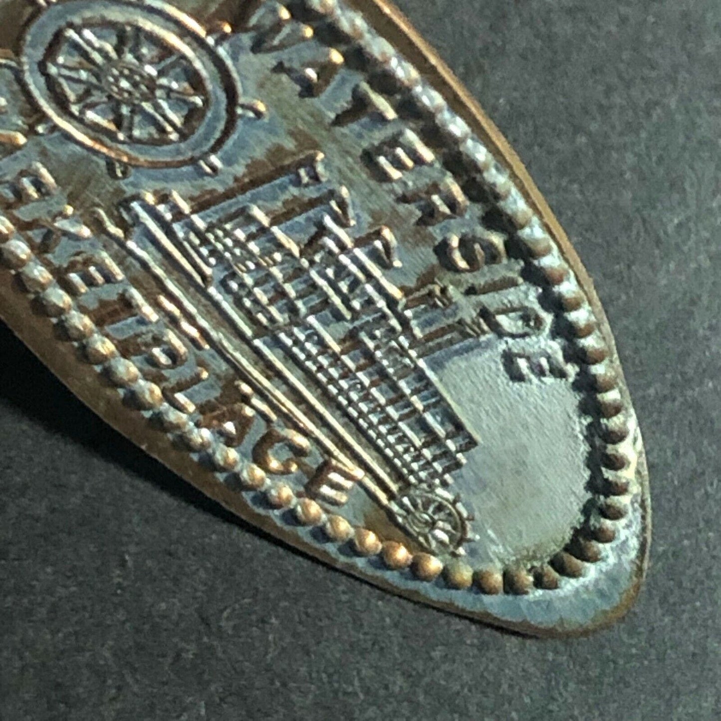 Vintage 37mm Elongated Penny / Dime? "Waterside Marketplace"
