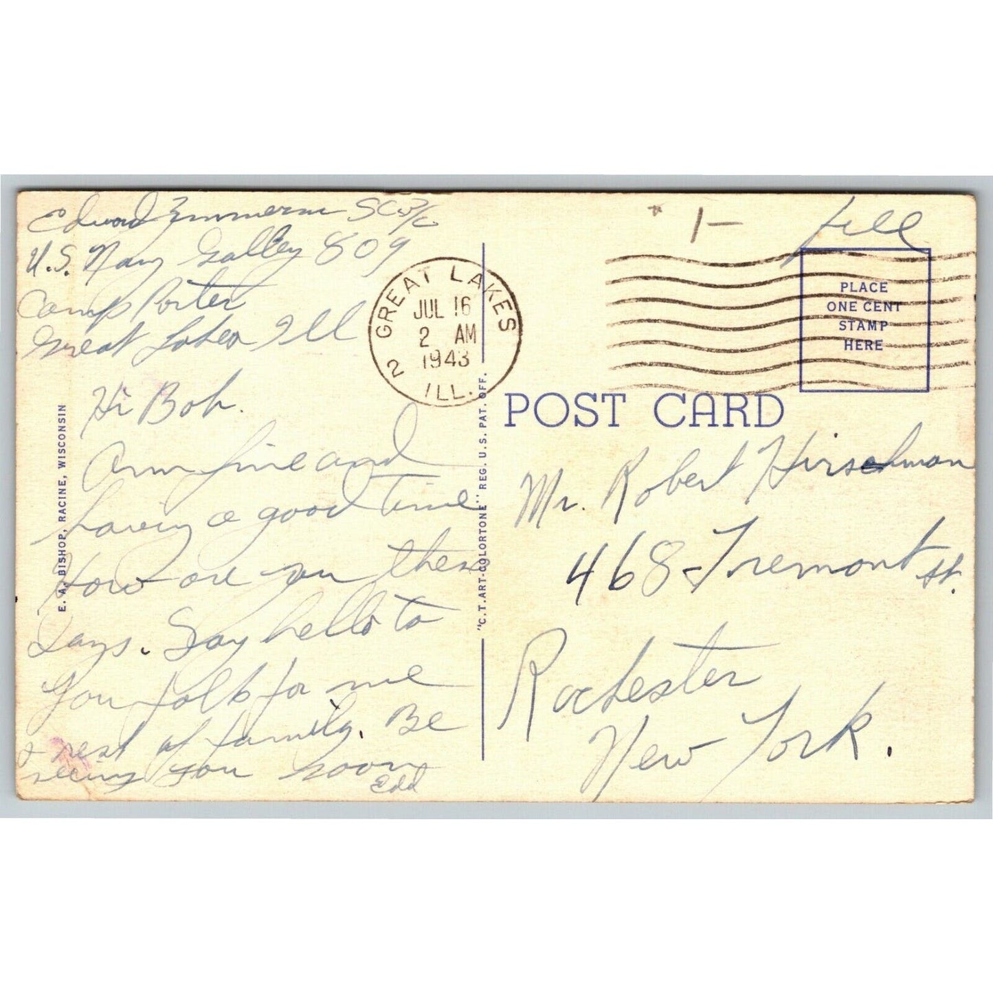 Vintage Linen Postcard Yerkes Observatory Lake Geneva Wisconsin