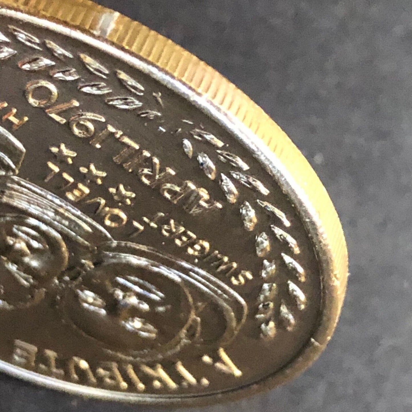 NASA Apollo XIII Swigert Lovell Haise April 1970 Alum. Medallion 39mm VGC
