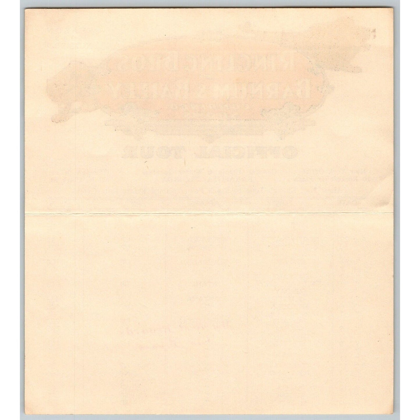 1949 Ringling Bros Barnum Bailey Circus Route Card Denver Butte Spokane Seattle