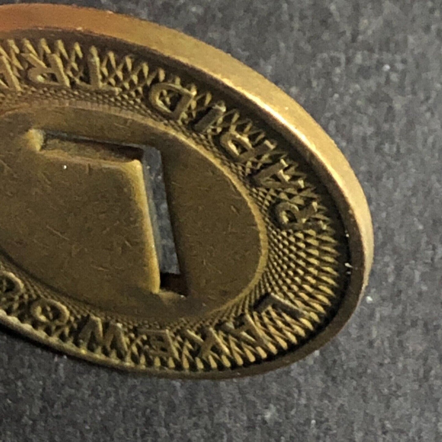 Lakewood Rapid Transit (Ohio) Brass G/F One Way Fare Token -- 23mm