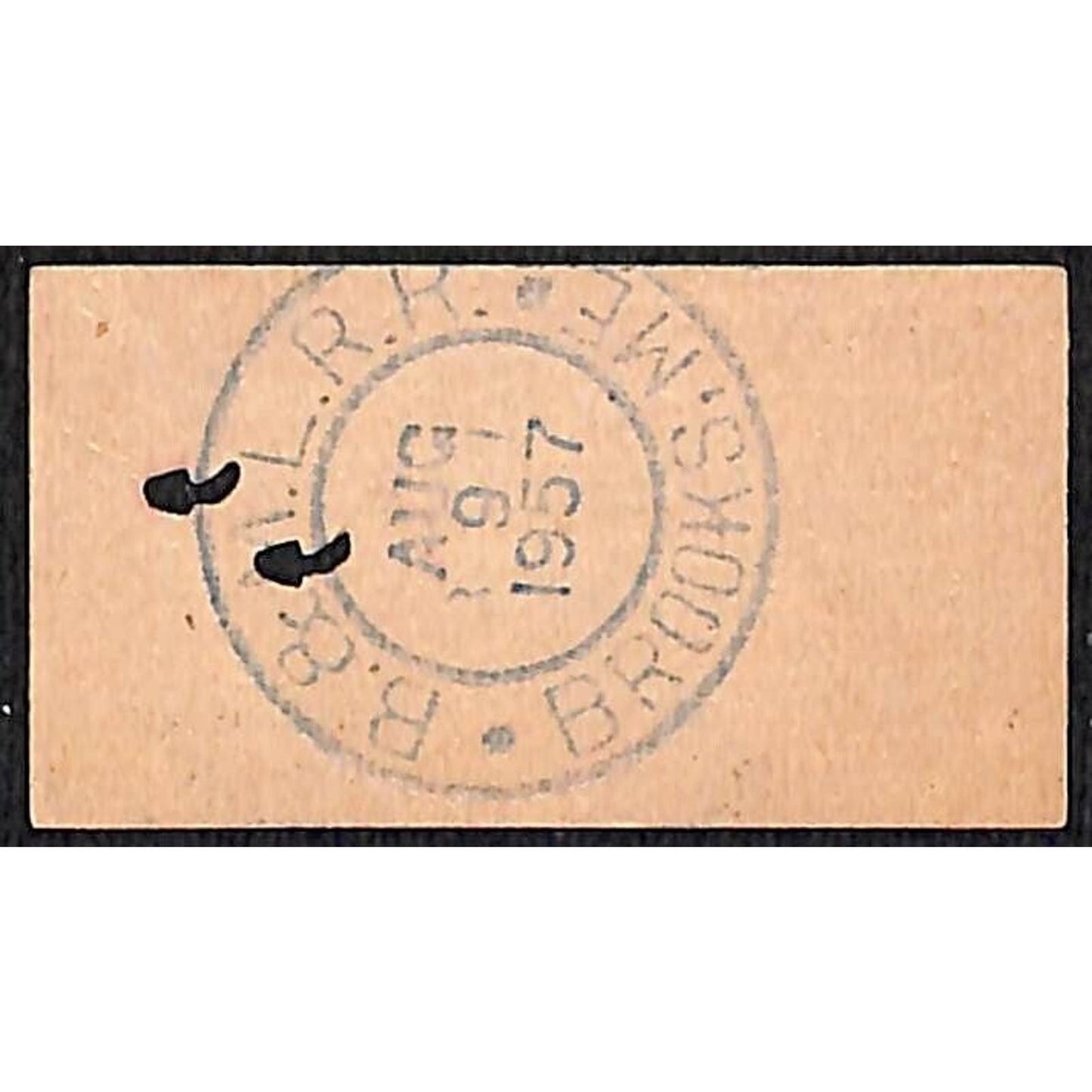 1957 Belfast and Moosehead Lake Railroad Ticket Brooks, ME #2583