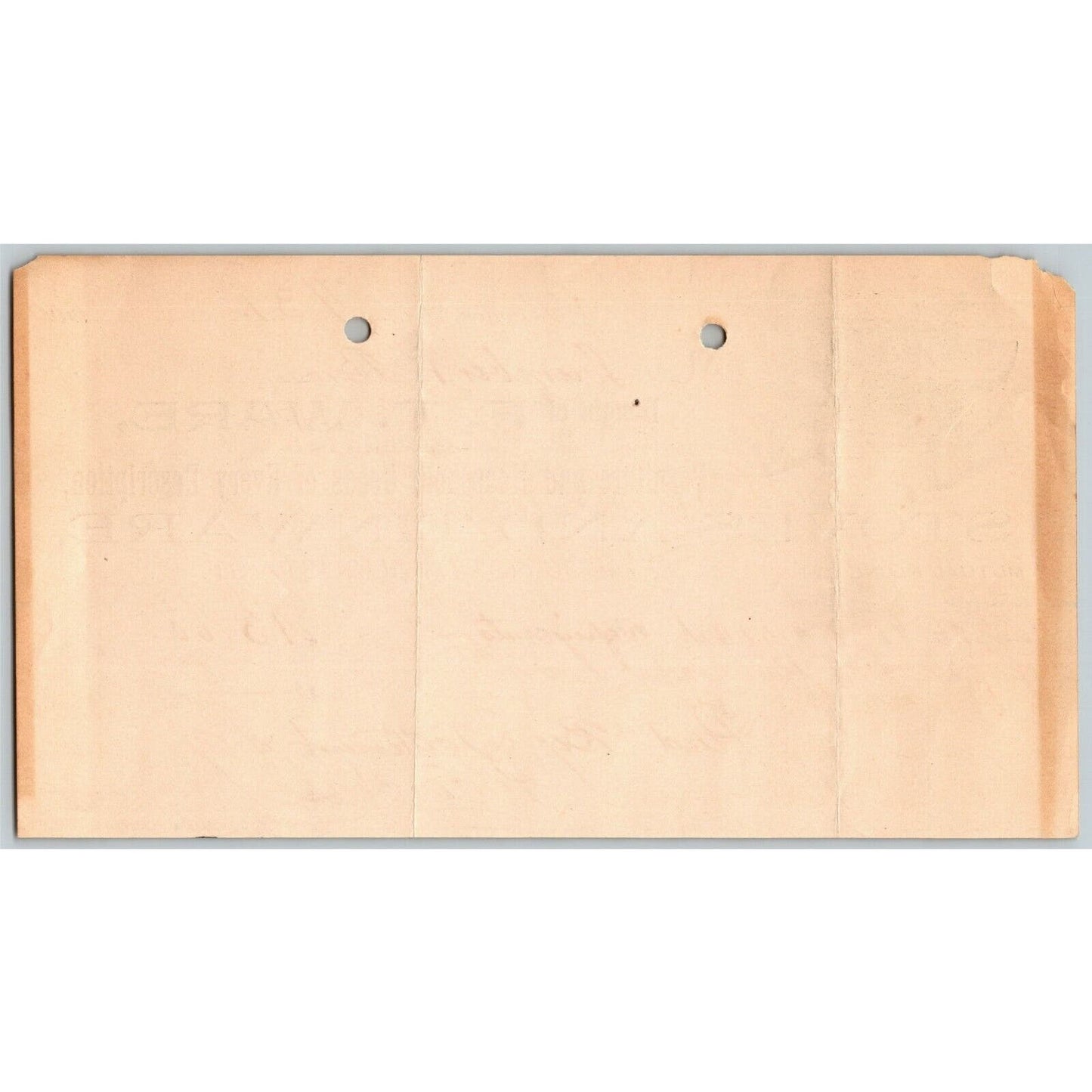 1900 Scarce F. T. Ware Stoves Tinware Furniture Letterhead Staunton, VA