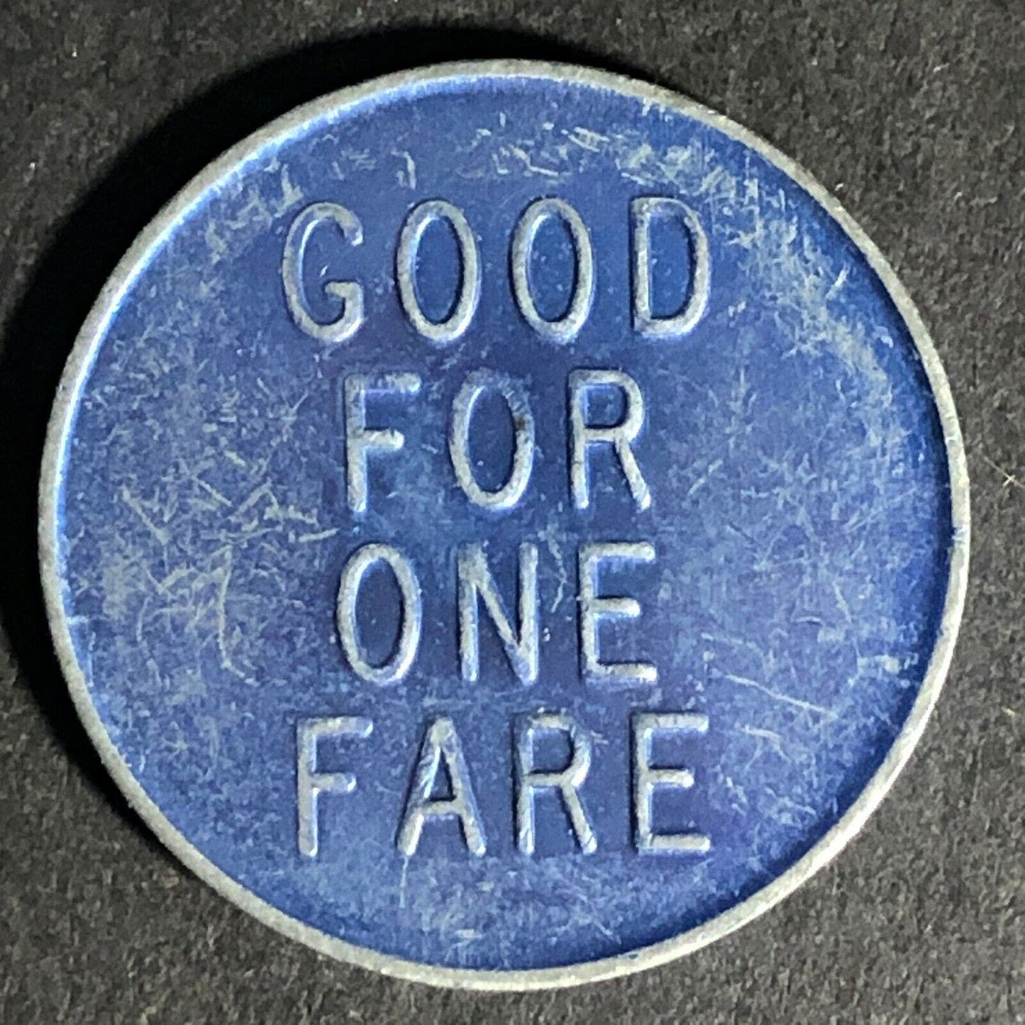Vintage Blue Broward County Transit (Florida) Good For One Fare Token 23mm