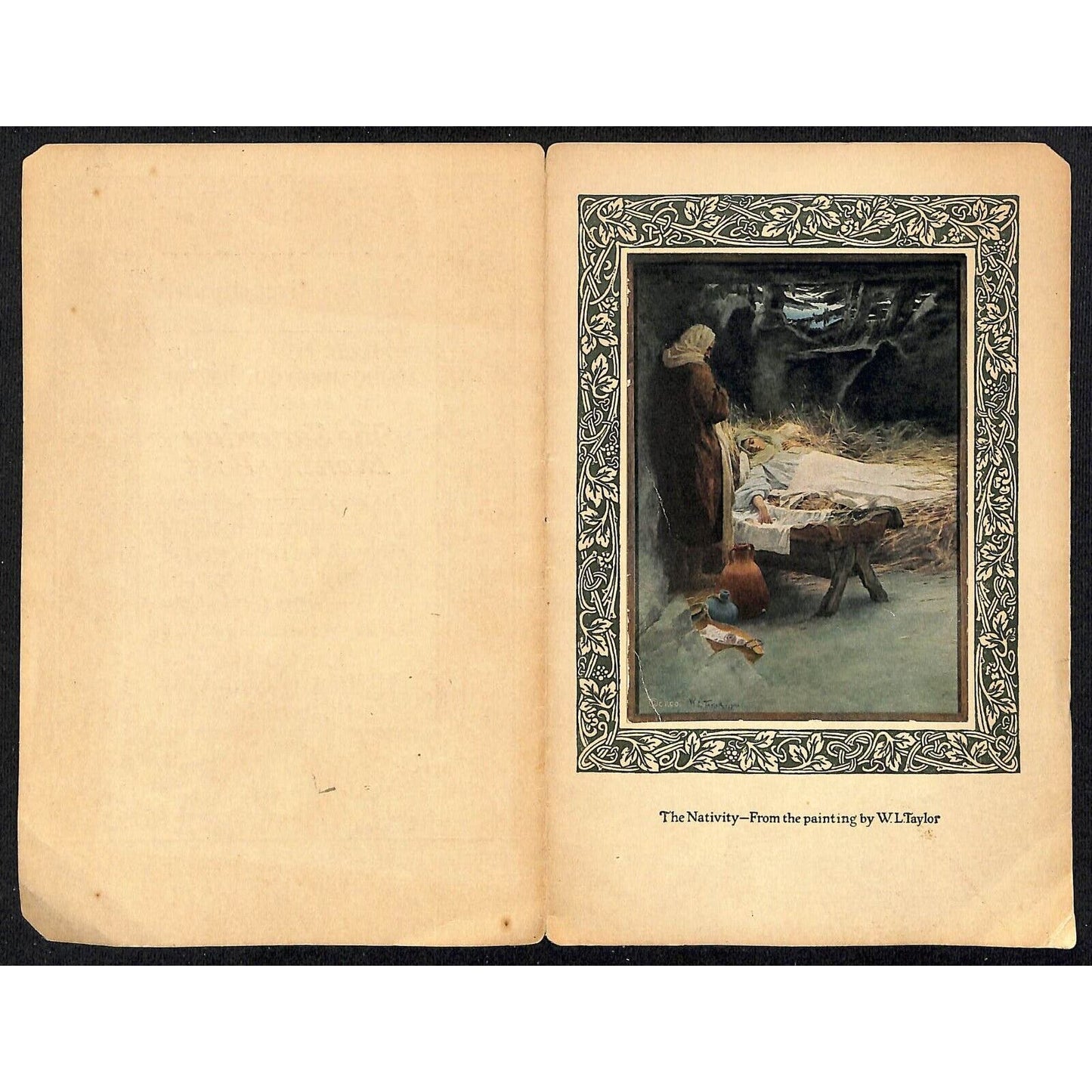 Saturday Evening Post Gift Subscription Card c1920's-30's - "The Nativity" Art