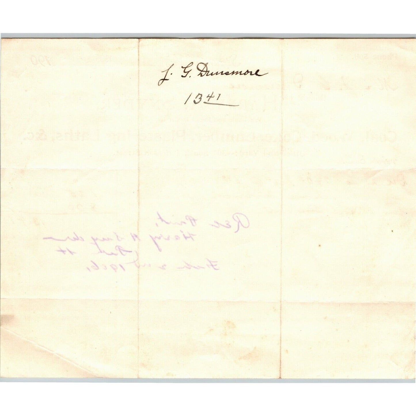 1906 Scarce Harry A. Snyder Coal Wood Lumber Billhead Letterhead Staunton, VA