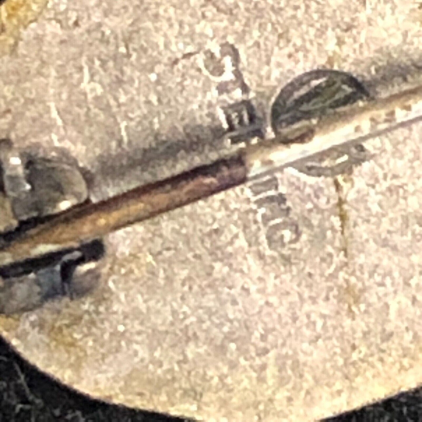 Vintage GF 15 Winged Hourglass Wings Military? Lapel Pinback Eagle Sterling