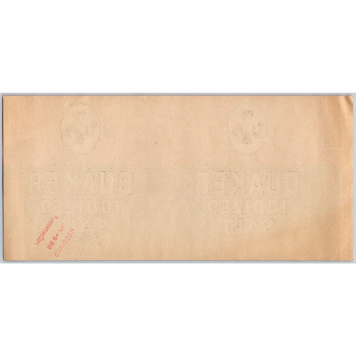 Quaker Iodized Salt Paper Label 1948 Lee & Cady Detroit, MI - Scarce