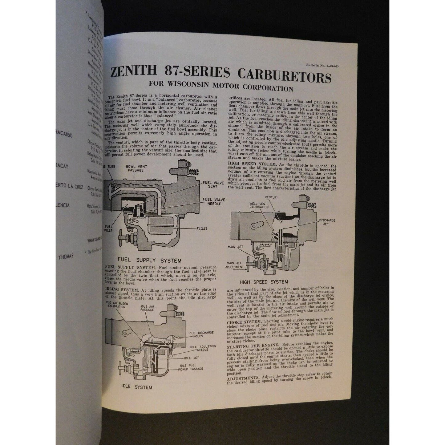 c1930's-40's Wisconsin ACN BKN Engine 53+ pgs Instruction & Parts Book MM-270-B