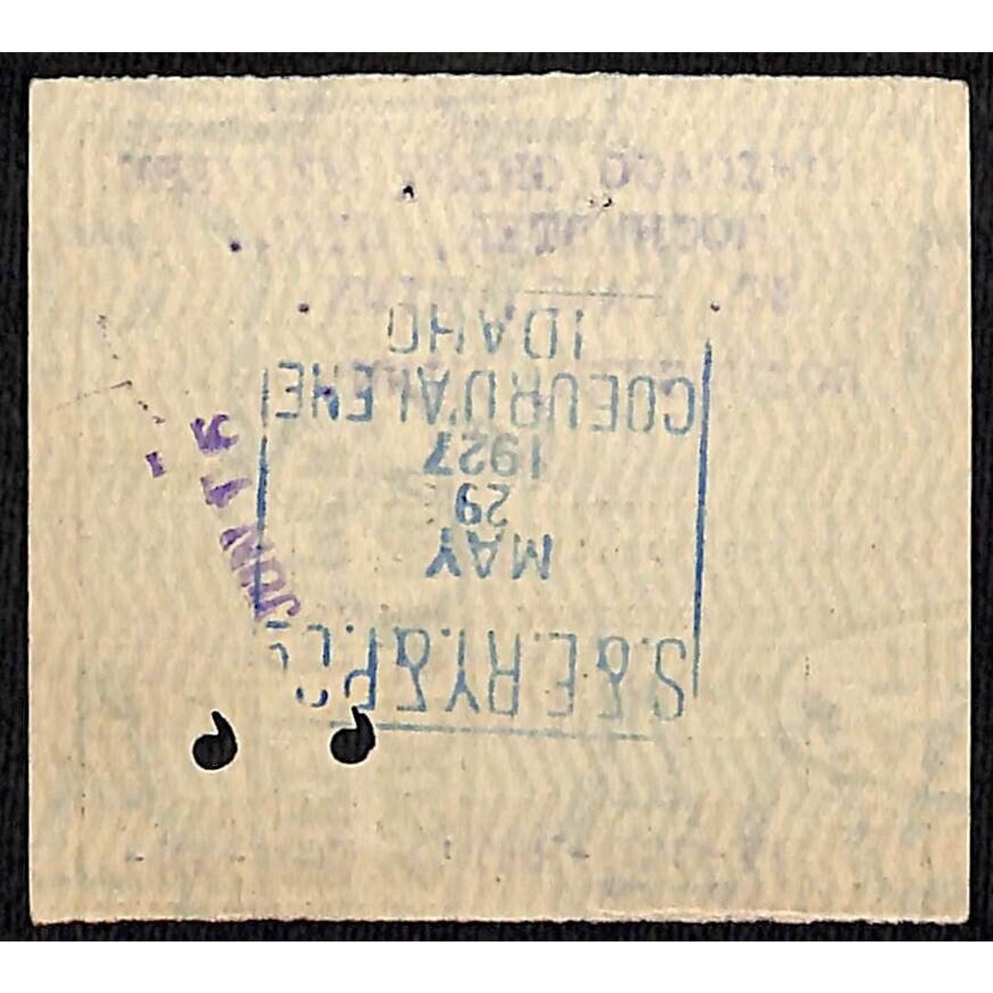 Spokane & Eastern Railway and Power Ticket Rochester, MN 1927 #786 Scarce
