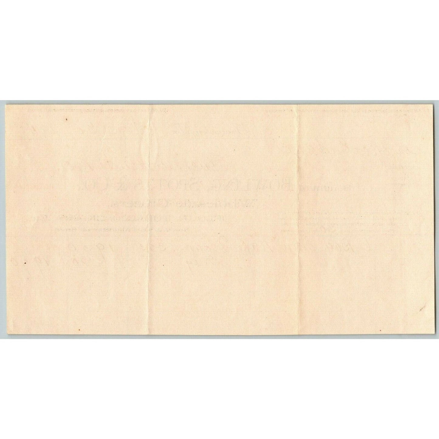 1894 Scarce Bowling, Spotts & Co Flour Cigars Billhead Letterhead Staunton, VA