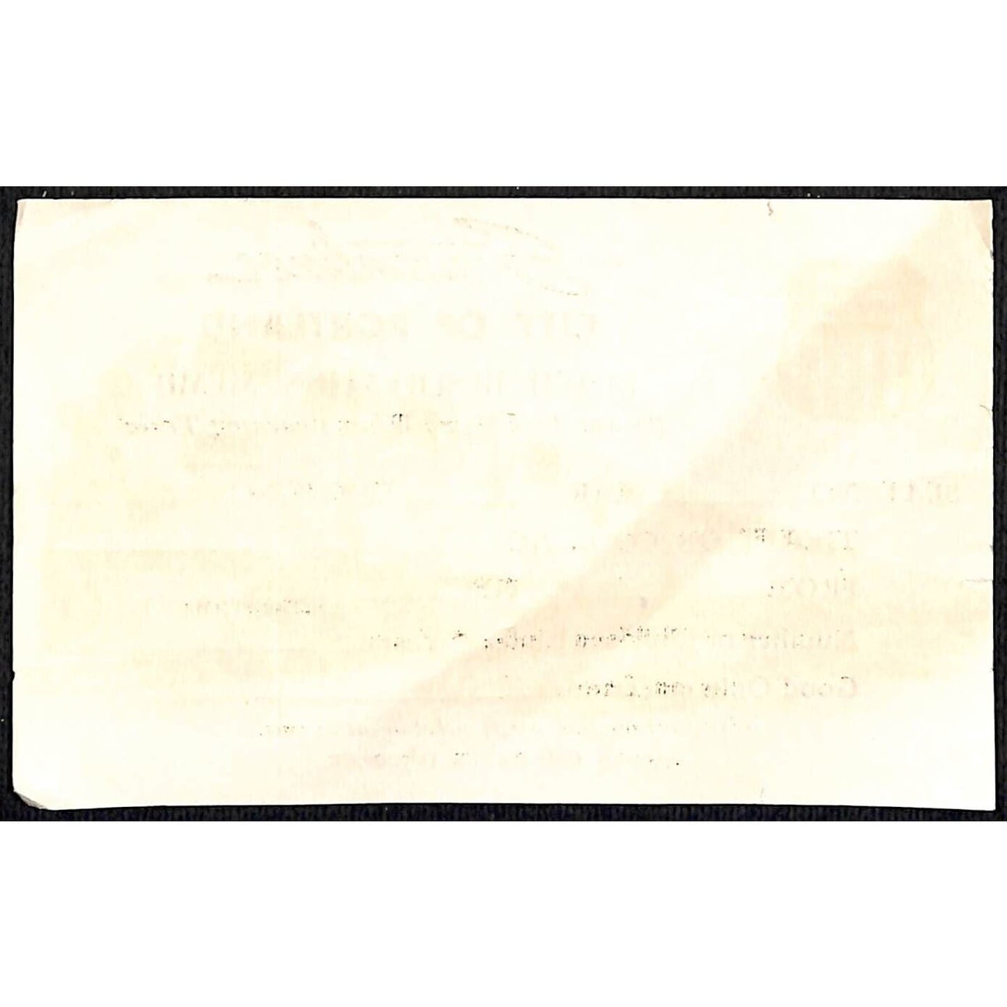 c1940's-50 Union Pacific Railroad Portland Streamliner Unused Memo / Ticket