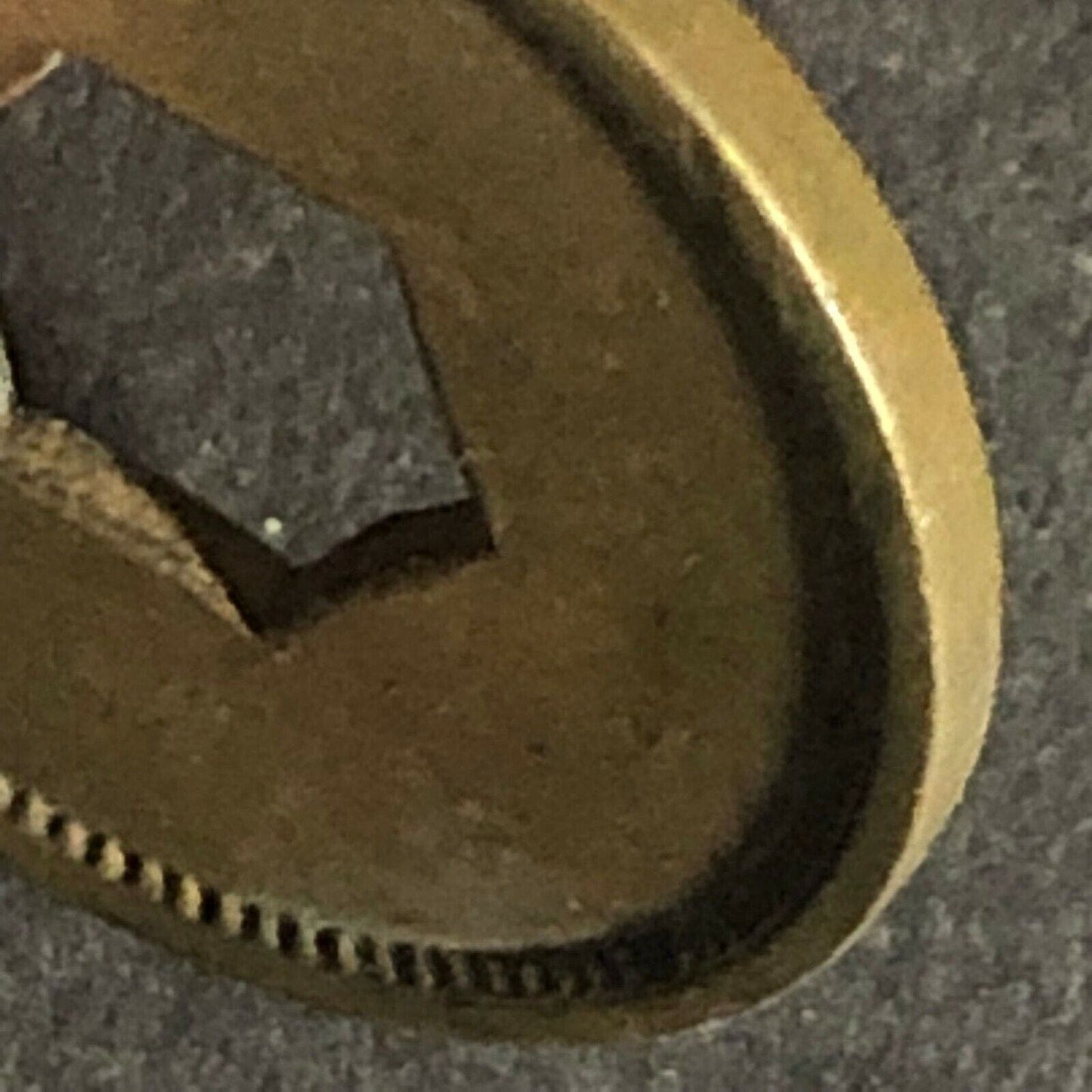 "Good For 5c Package Fruit Gum" Token (Watling Mfg Chicago) Hexagon Cut 21.24mm