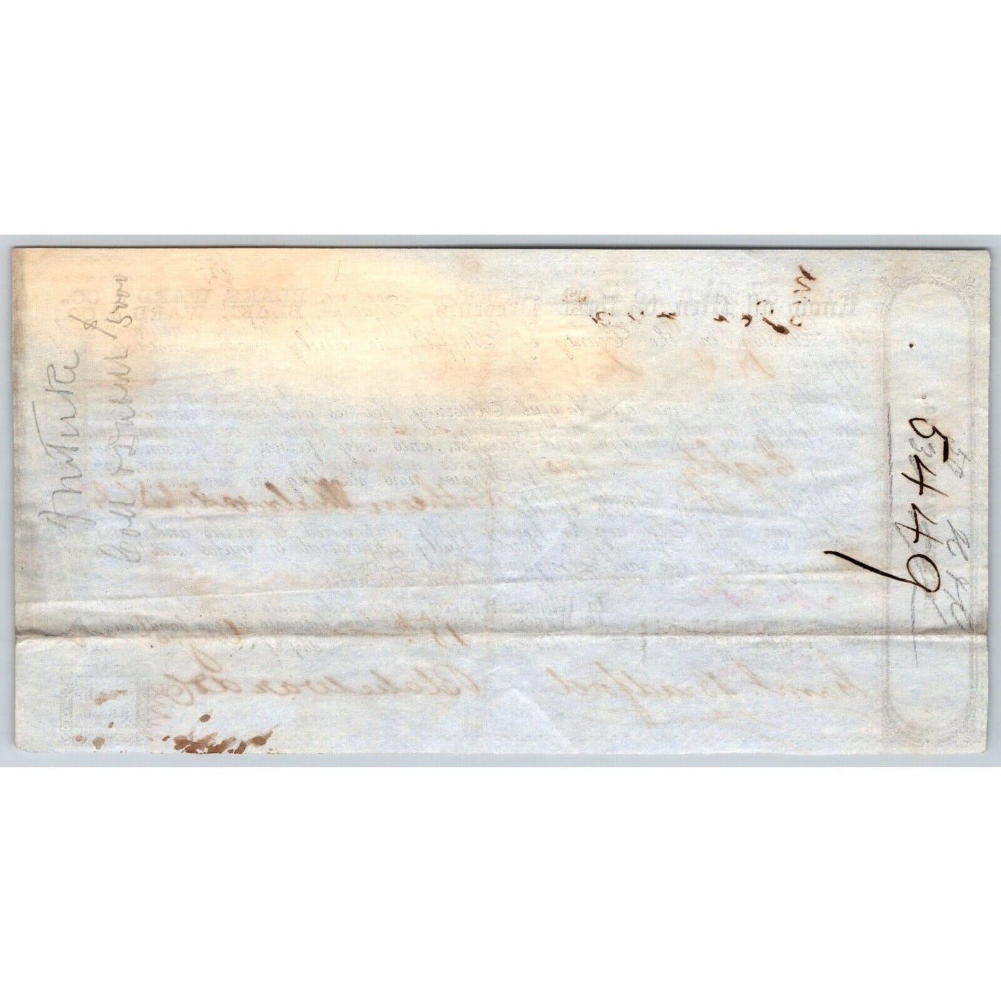1852 Boston MA Power of Attorney re: Northern Railroad Stock Blake, Ward & Co.