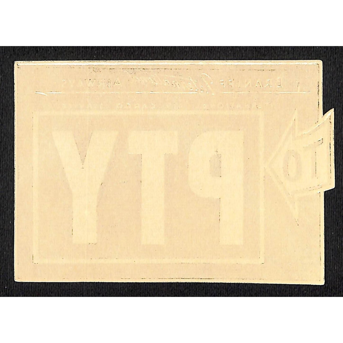 Braniff International Airways (1948-65) Gum Air Cargo Label "To PTY" Scarce