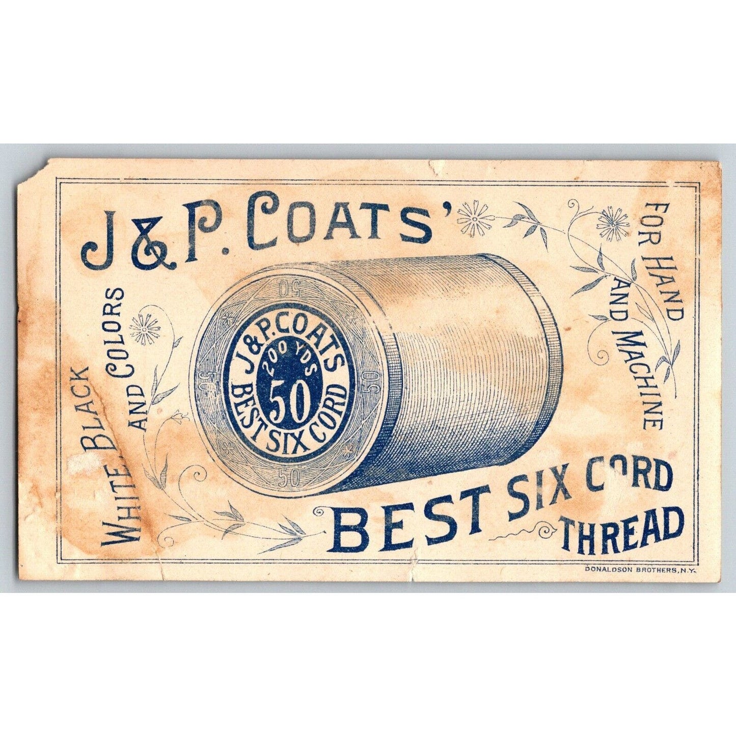 Katisha / Geisha Victorian Trade Card J&P Coates Thread