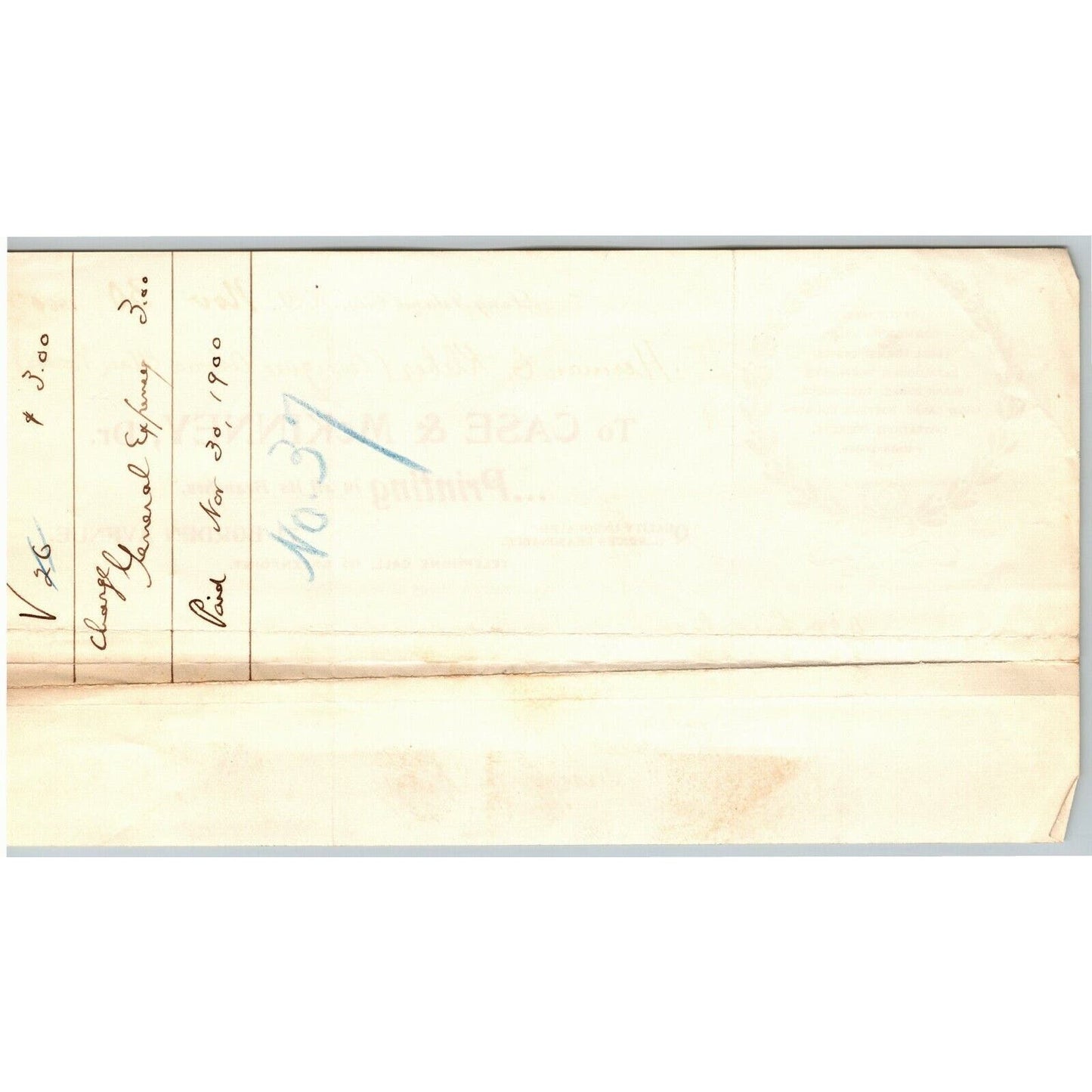 1900 LIC NY Letterhead Case & McKinney - Stationary Labels Tickets Printing