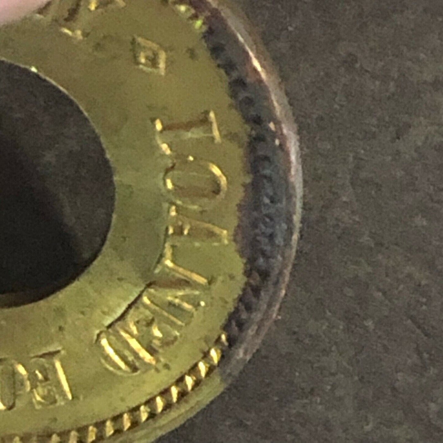 Vintage 21mm Brass "Loaned for Amusement Only" Donut Token