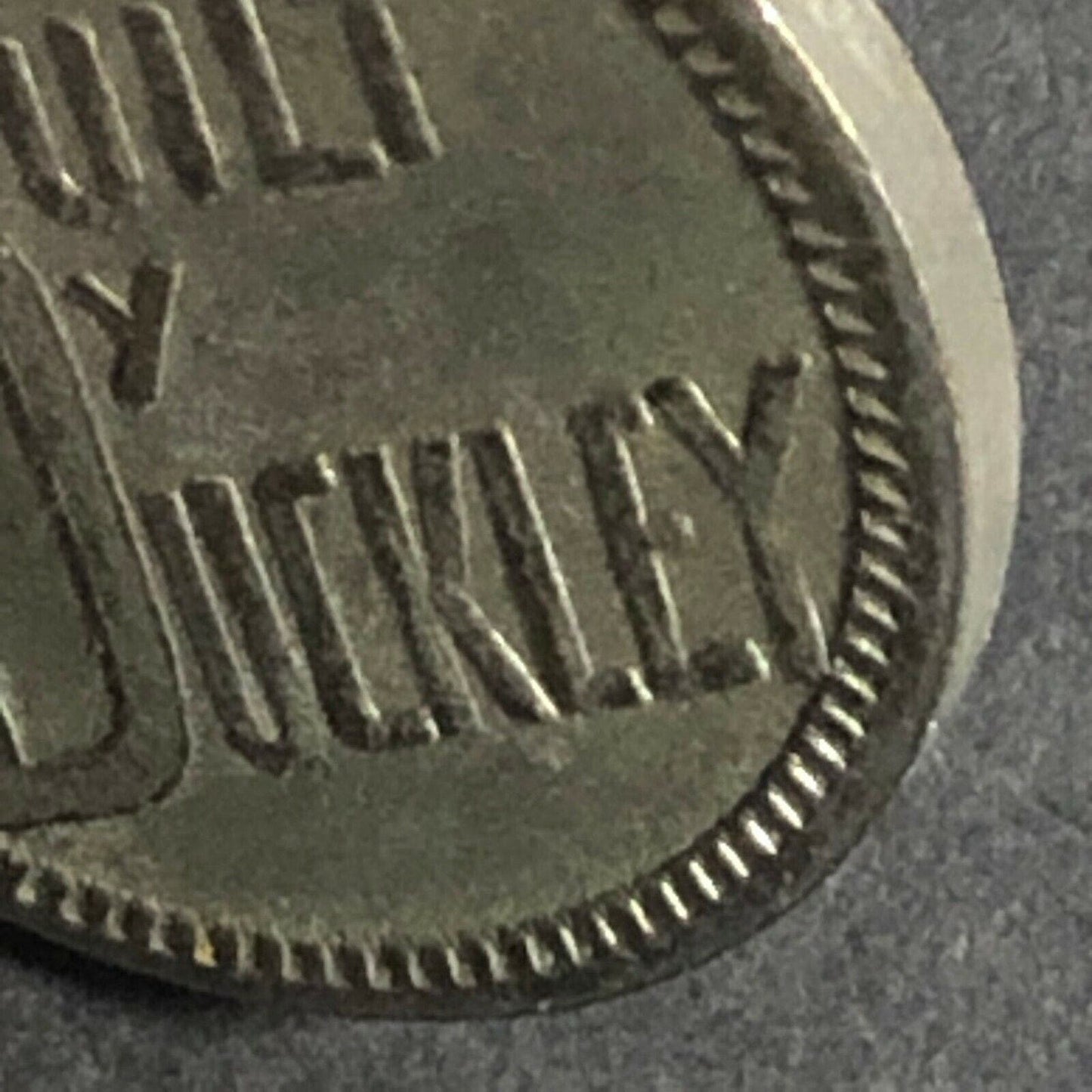 Vintage 20mm Plated Brass "Better Built By Buckley" w/ Large "B" Token