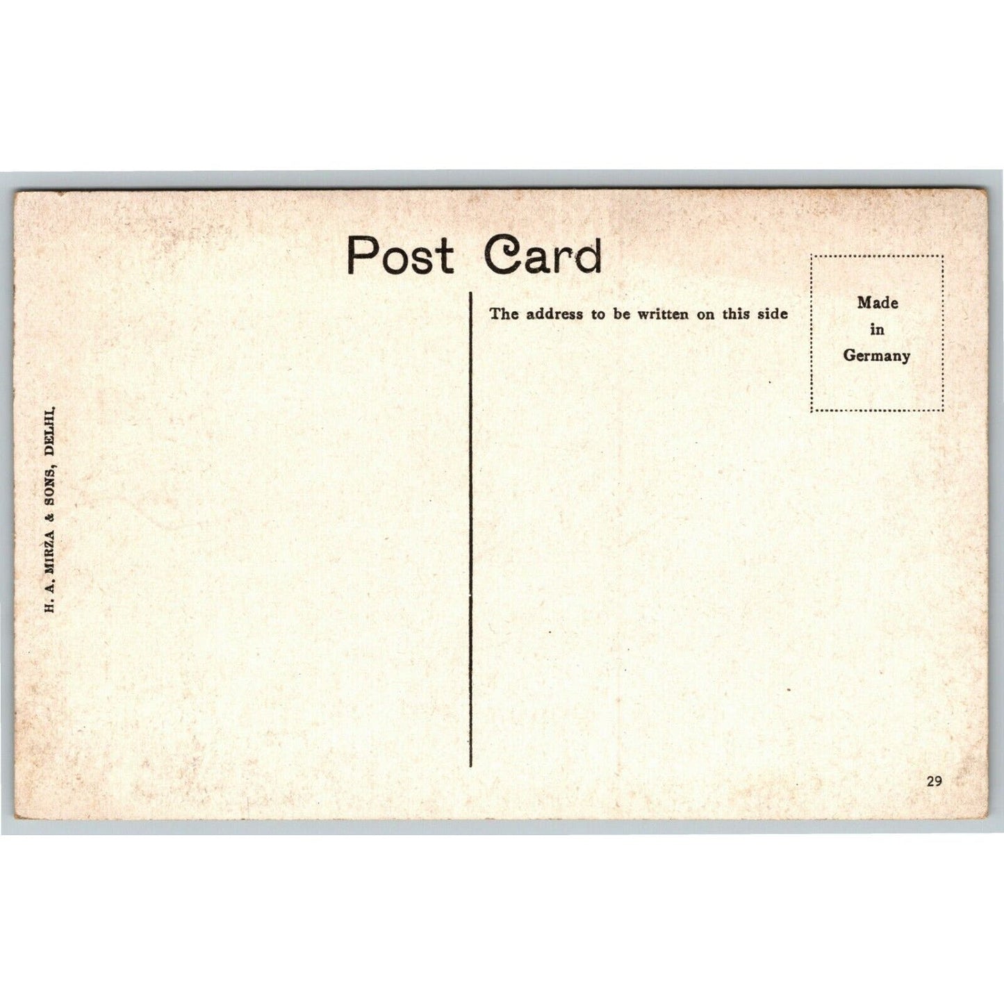 Vintage Postcard "Pirthi Raj Temple, Delhi, India