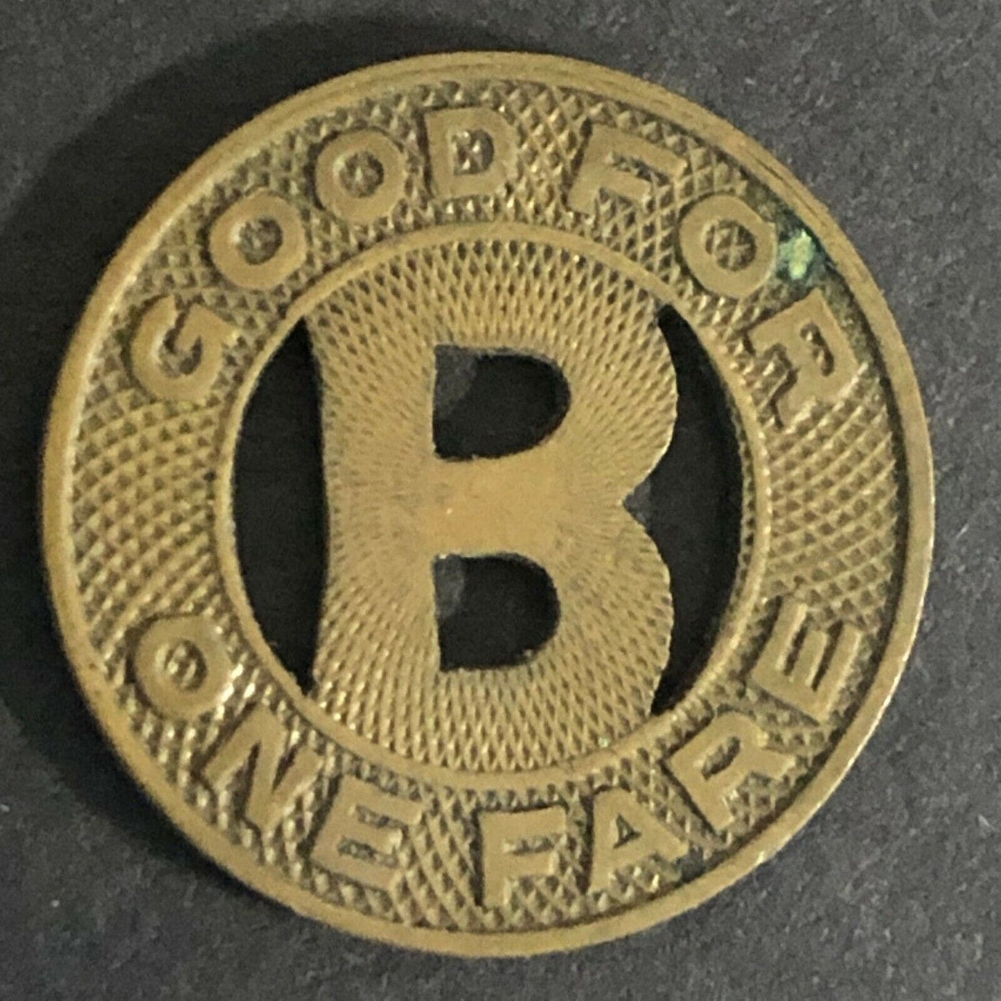 Scarce Vintage 16mm Beloit Bus Company Good For One Fare Brass Token c1944